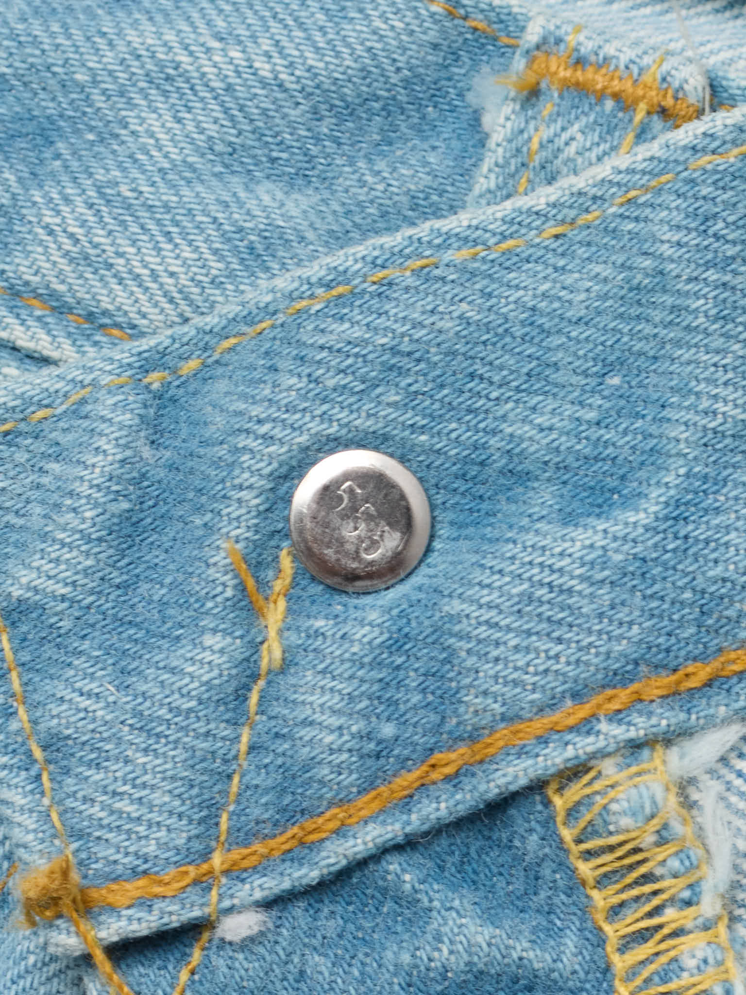 Vintage 1998 LEVI'S 501 Valencia St. Light Blue Cotton Jeans Made in USA LVC NOS