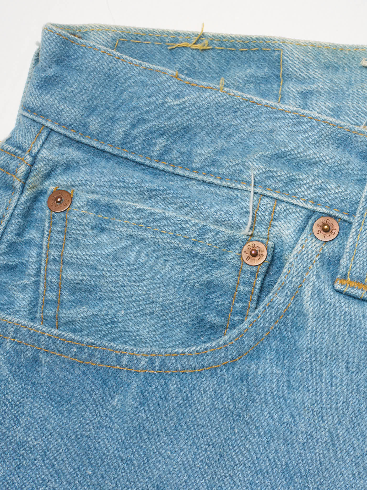 Vintage LEVI'S 501 XX Valencia St. Light Blue Cotton Jeans Made in USA LVC 1998 NOS