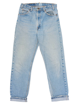 Vintage LEVI'S 505 Orange Tab Faded Blue Cotton Jeans Made in USA