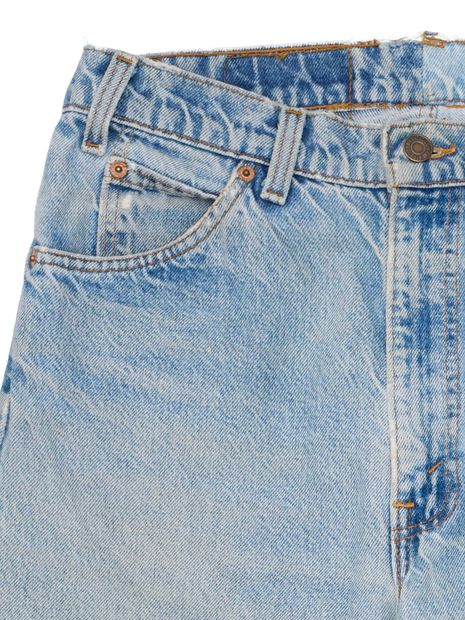 Vintage LEVI'S 505 Orange Tab Faded Blue Cotton Jeans Made in USA