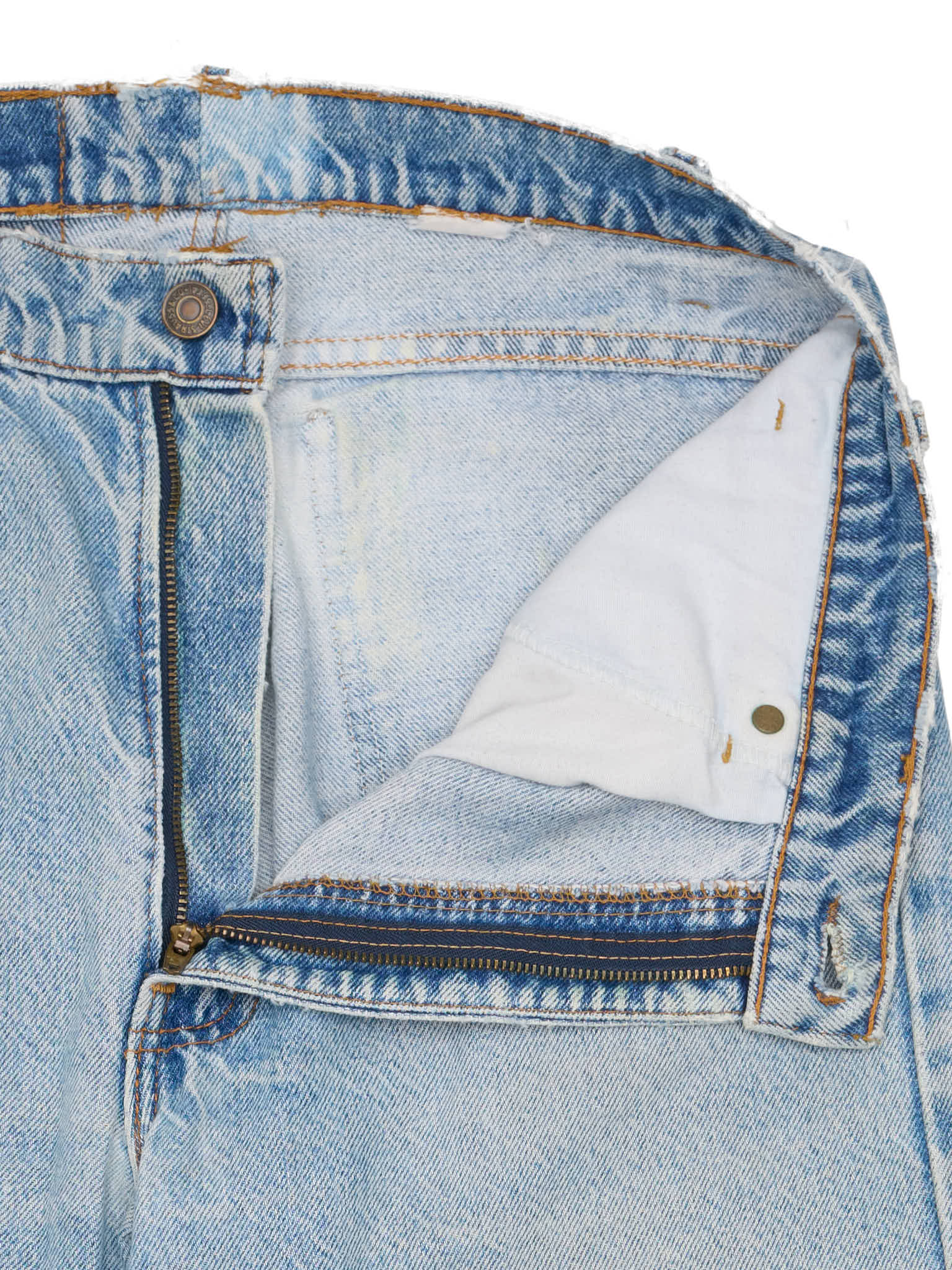 Vintage LEVI'S 505 Orange Tab Faded Blue Cotton Jeans Made in USA