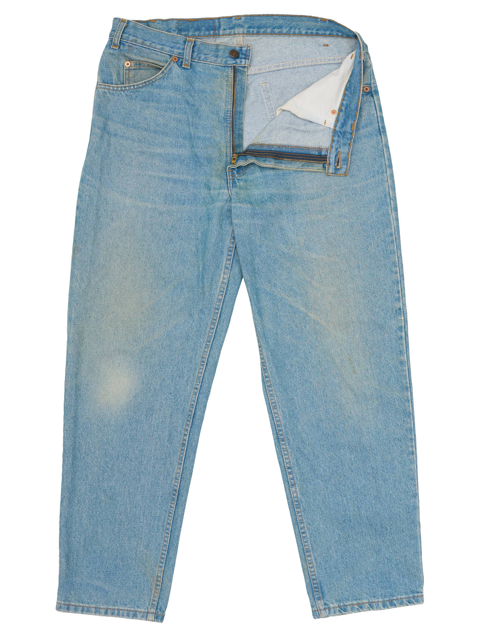 Vintage LEVI'S 505 Straight Fit Orange Tab Light Blue Cotton Jeans CANADA