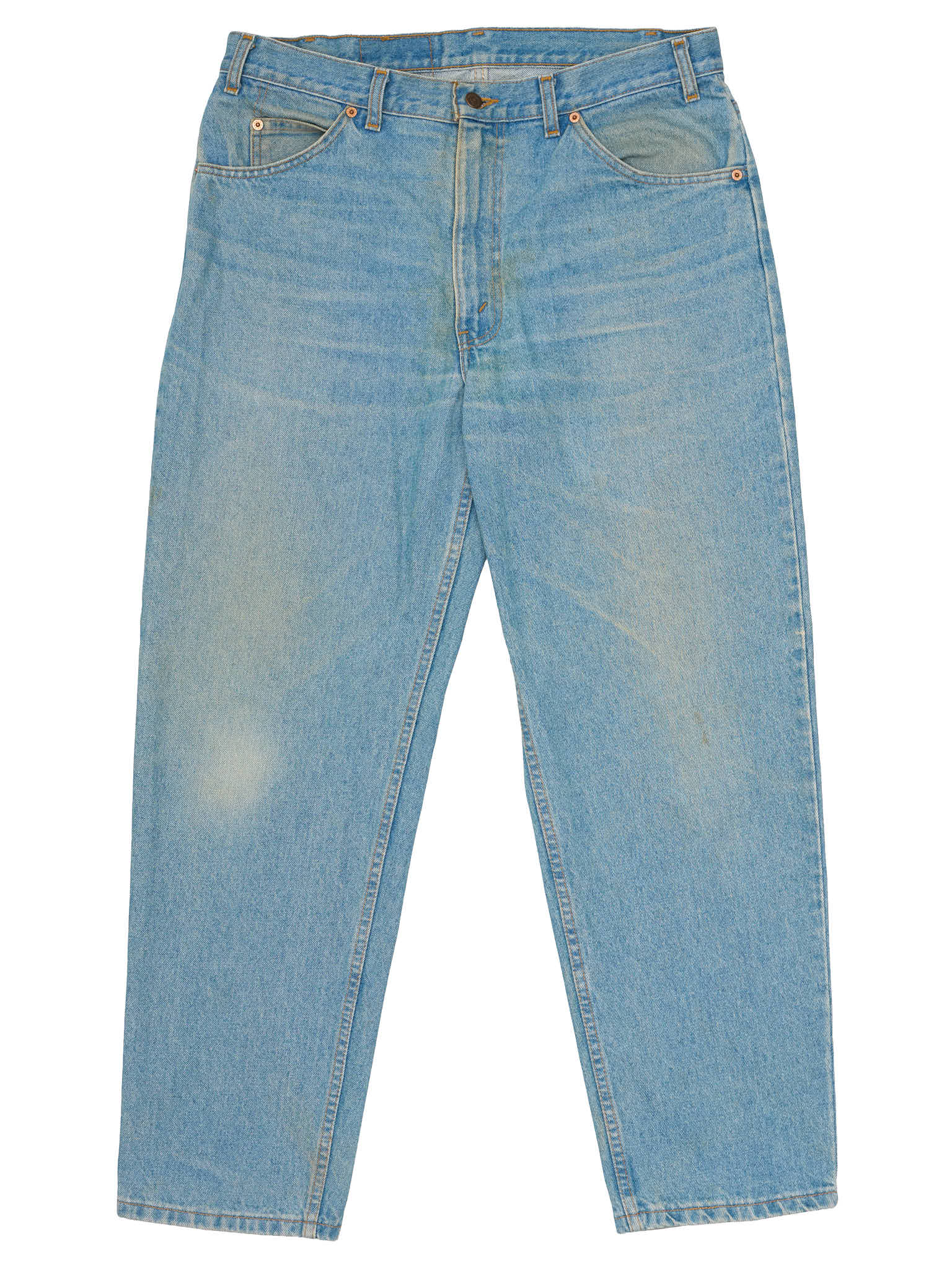Vintage LEVI'S 505 Straight Fit Orange Tab Light Blue Cotton Jeans CANADA