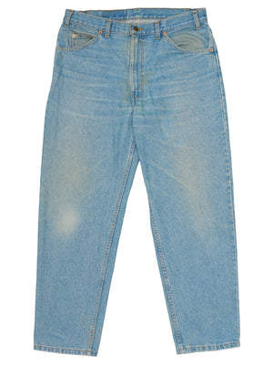 Vintage LEVI'S 505 Straight Fit Orange Tab Light Blue Cotton Jeans CANADA