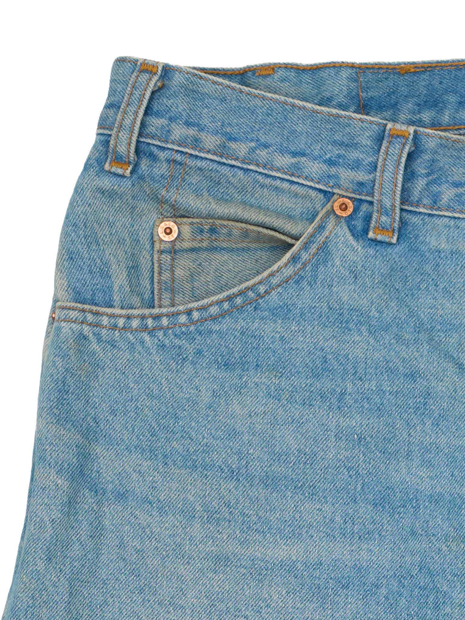 Vintage LEVI'S 505 Straight Fit Orange Tab Light Blue Cotton Jeans CANADA