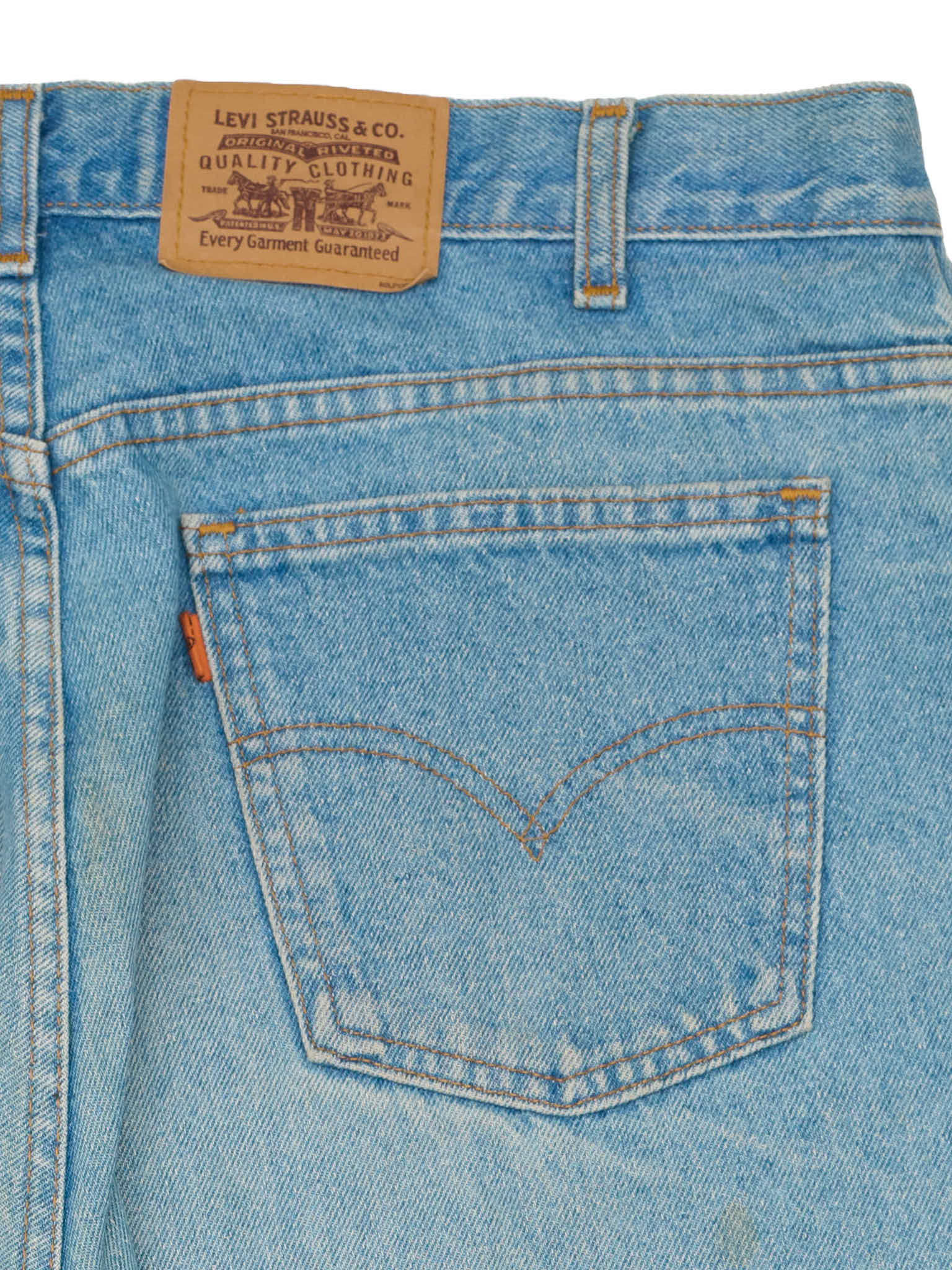 Vintage LEVI'S 505 Straight Fit Orange Tab Light Blue Cotton Jeans CANADA