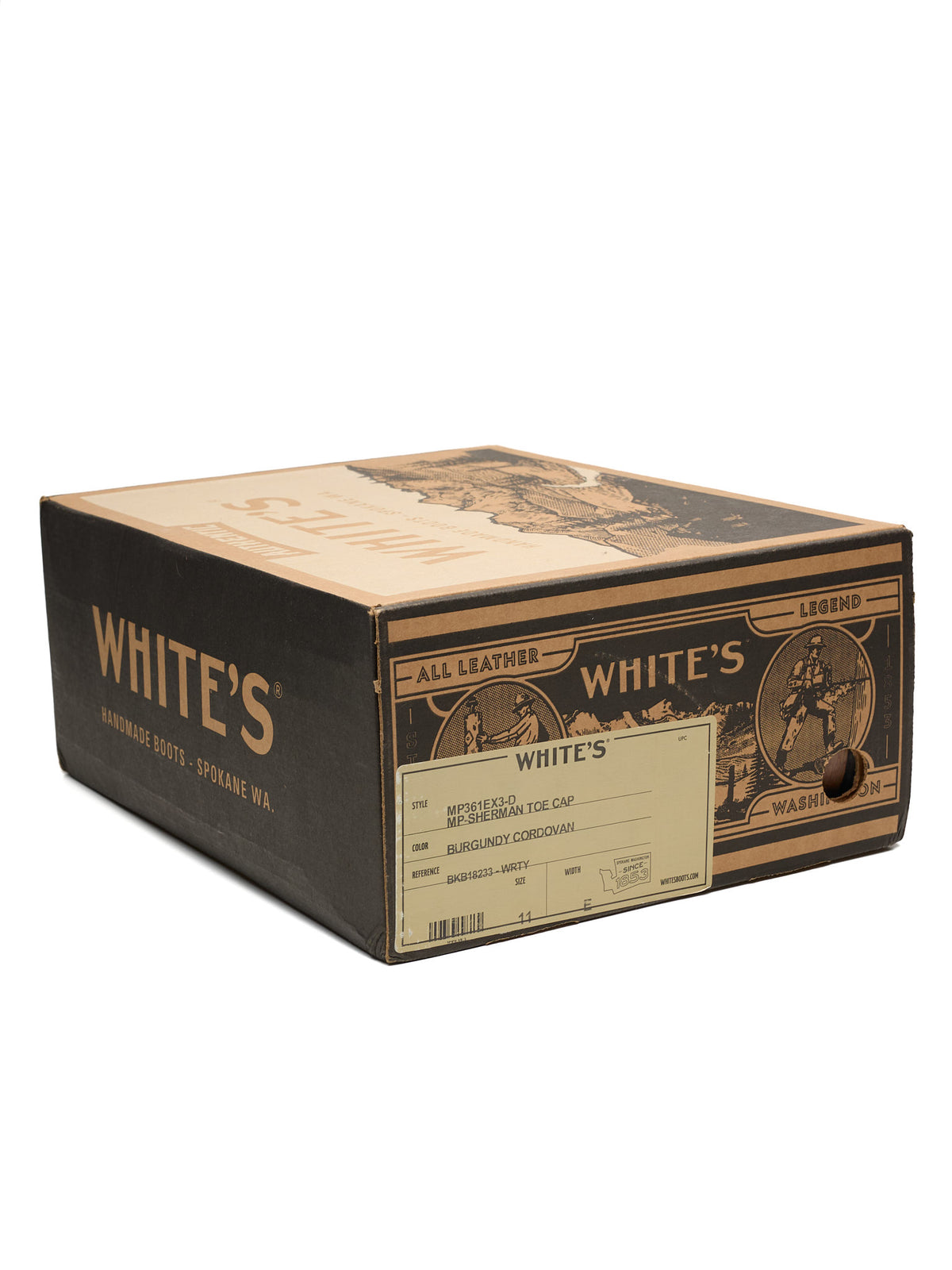 WHITE'S MP361EX3-D MP Sherman Toe Cap Burgundy Cordovan Boots