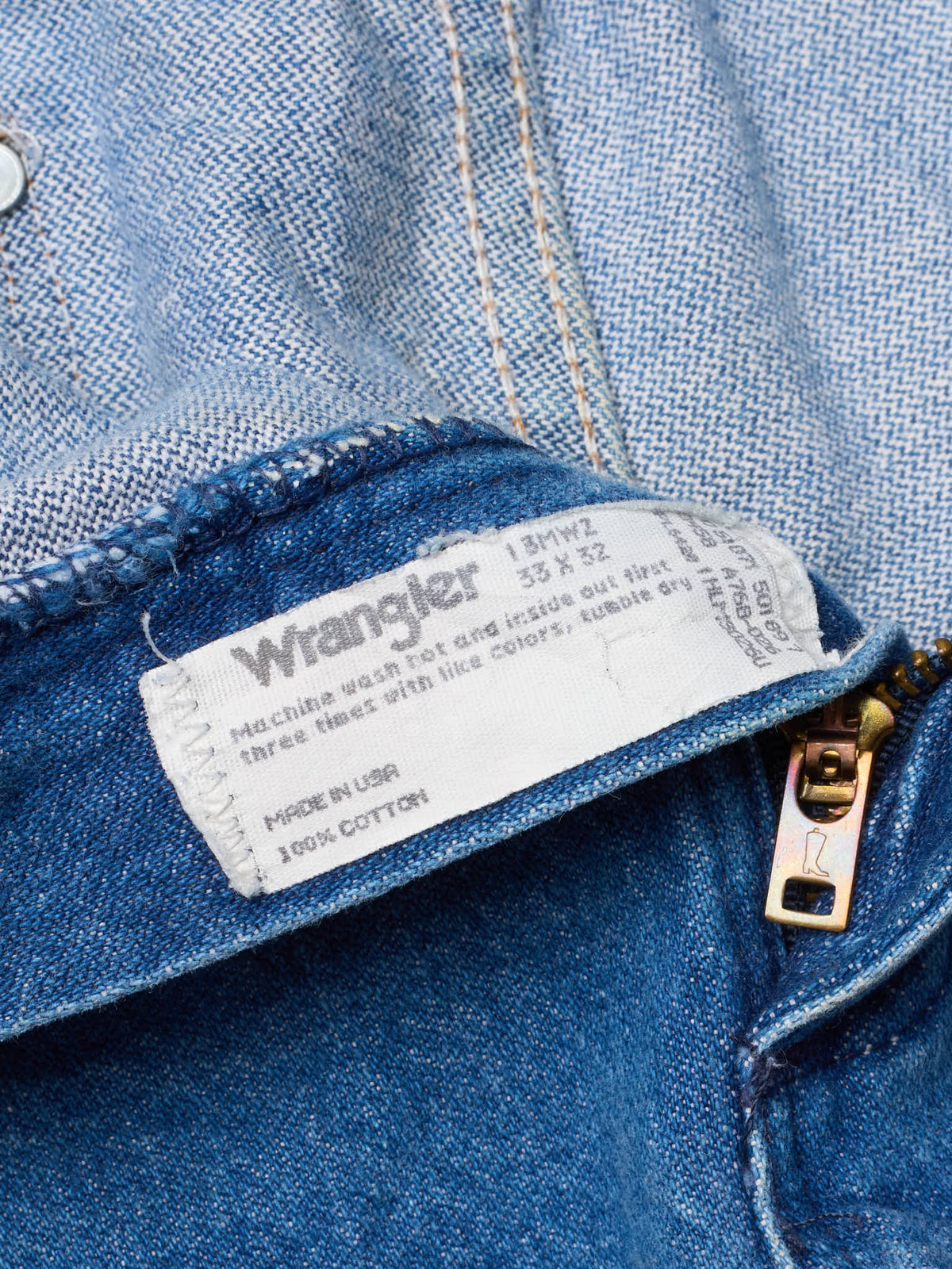 Vintage 80s WRANGLER 13MWZ Cowboy Cut Jeans Made in USA 33x32 Denim