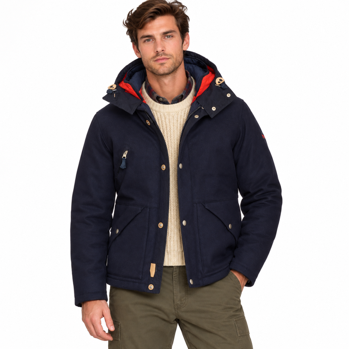 HOLUBAR "Utah" 70TH Anniv. Navy Blue Virgin Wool Down Filled Jacket NEW