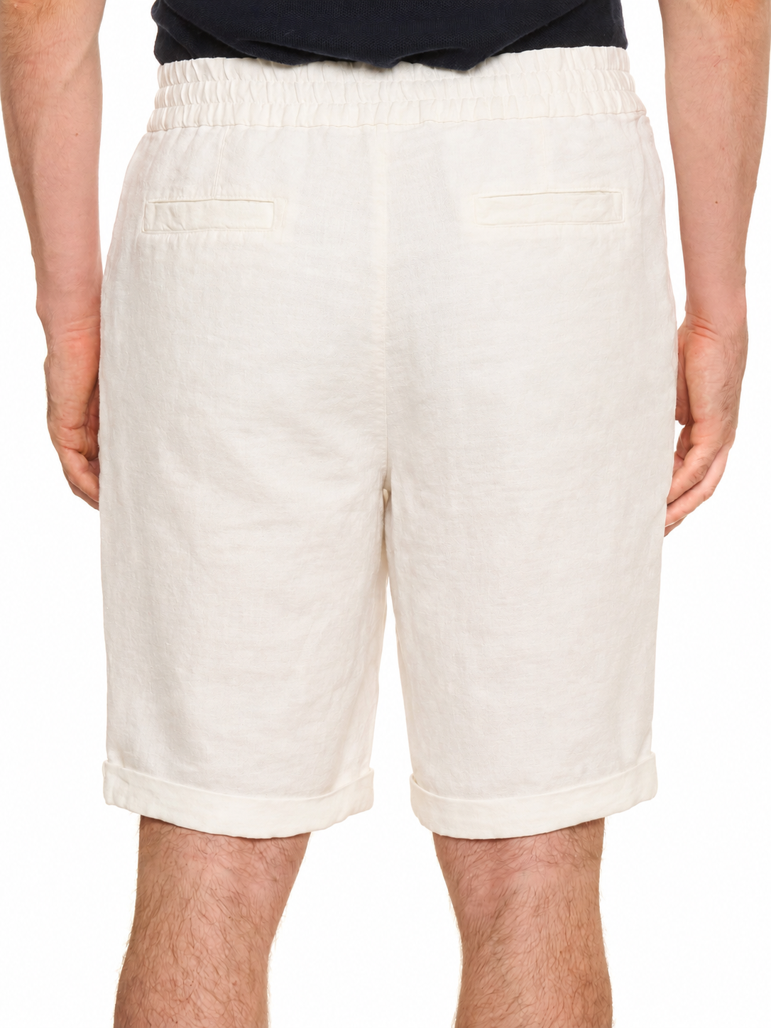 BRUNELLO CUCINELLI White Linen Drawstring Shorts NEW