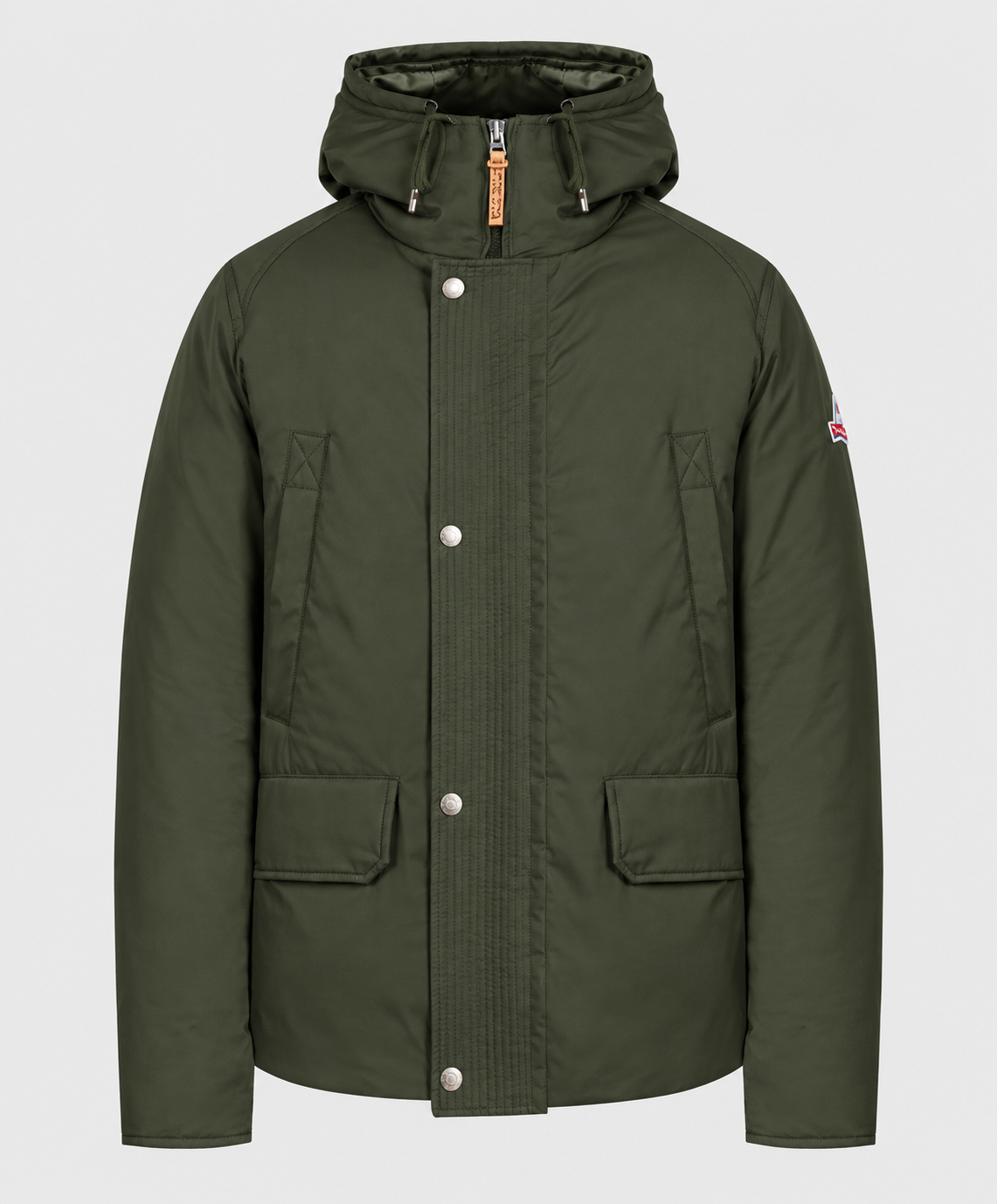 HOLUBAR "Short Boulder" Forest Green Down Jacket Hooded Parka NEW L