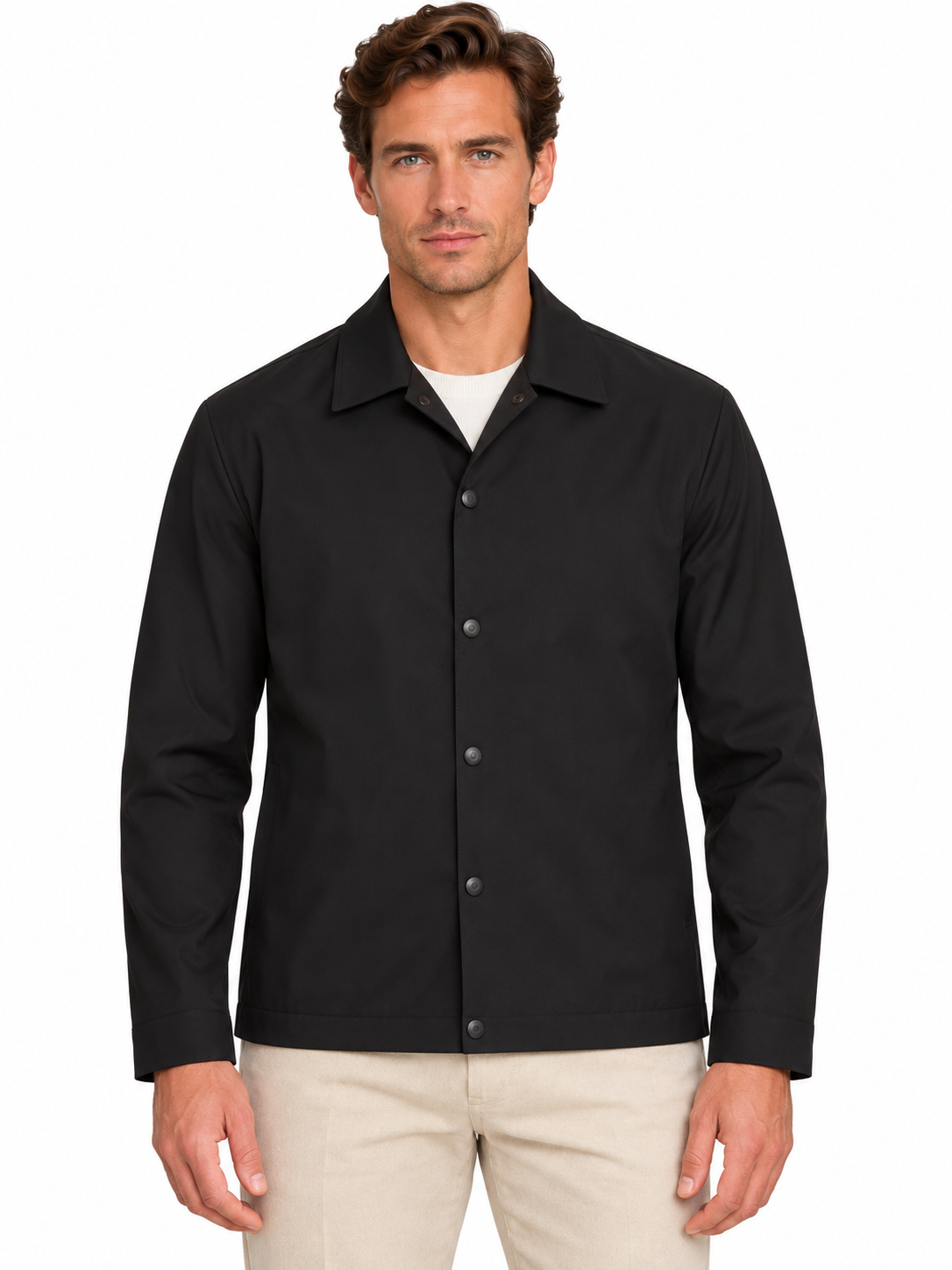 PIETRA SALATA Napoli Black Loro Piana Zealander Overshirt Jacket NEW