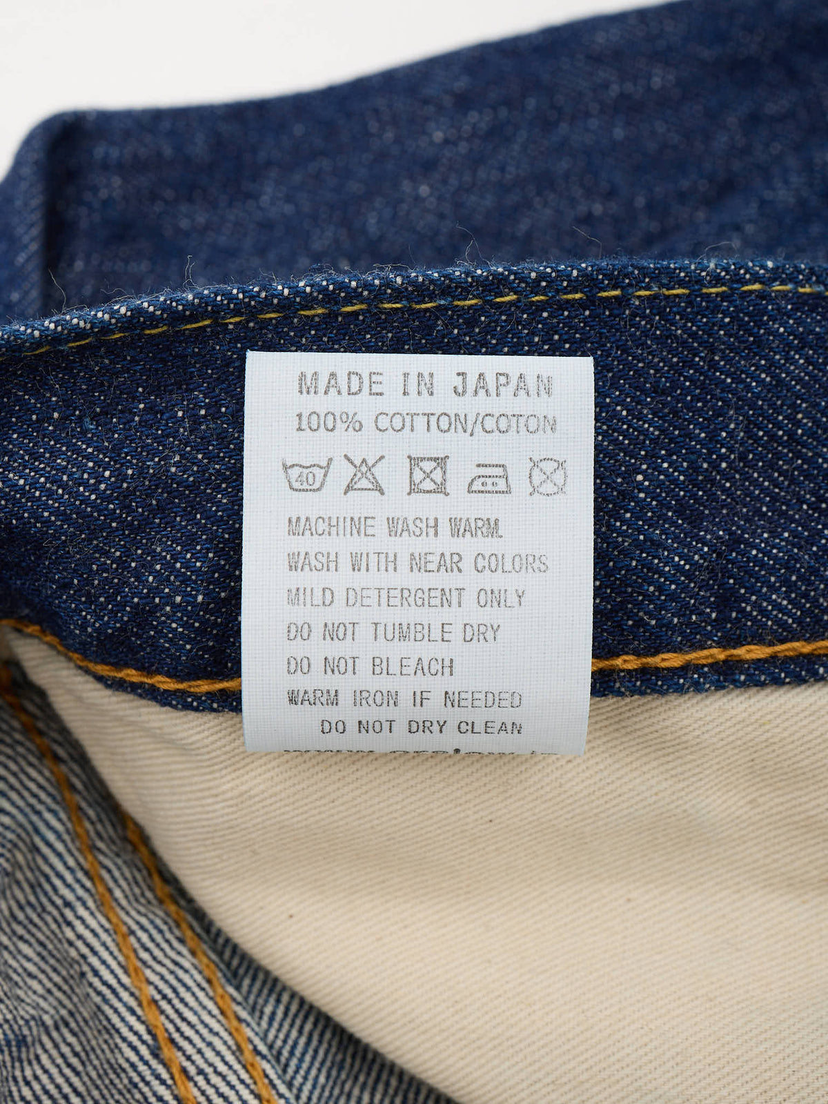 orSlow 107 Blue Denim Cotton Slim Fit Selvedge Jeans 5 / XL