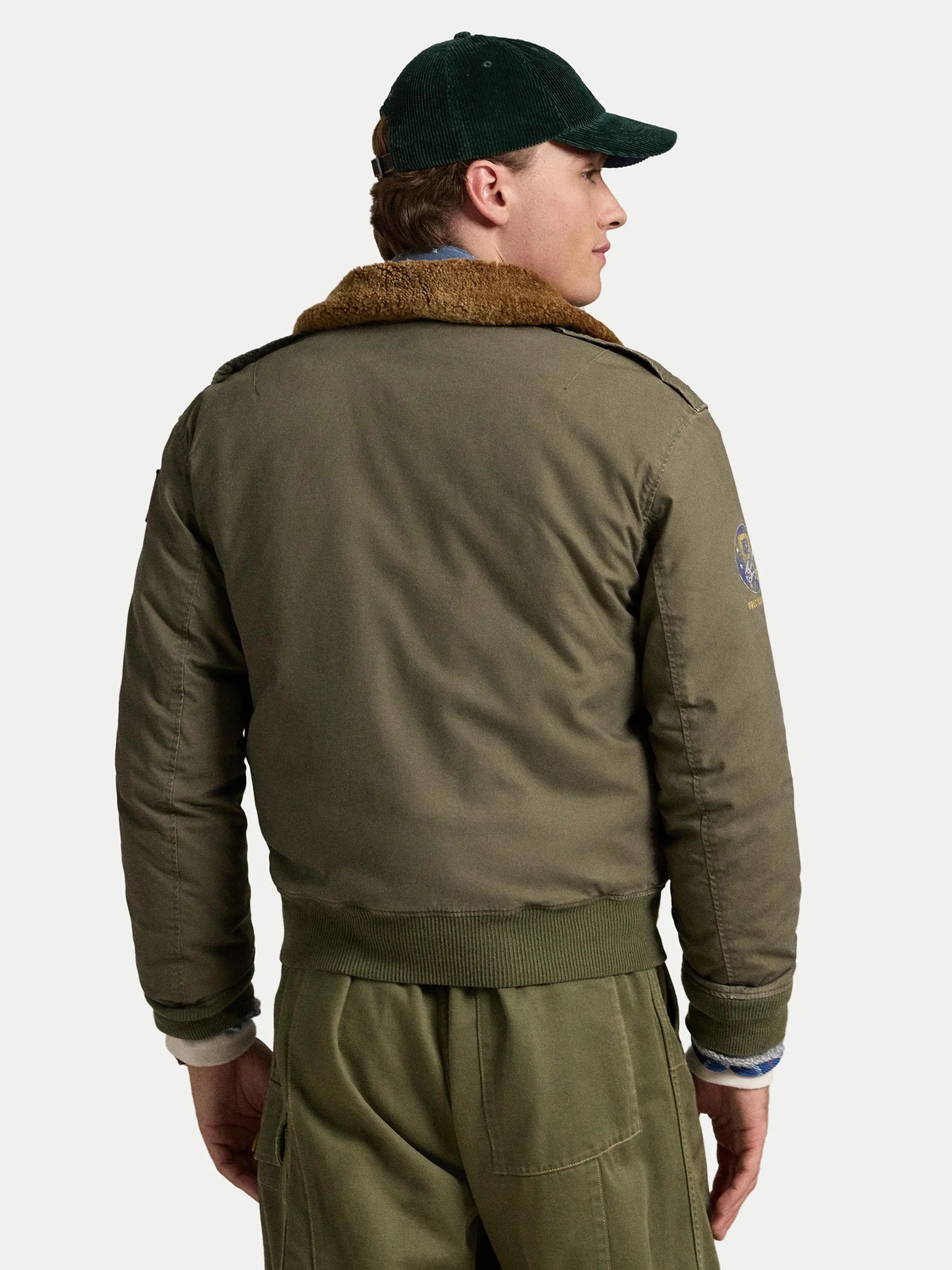 POLO RALPH LAUREN Military Green "B–15" Patch Bomber Jacket