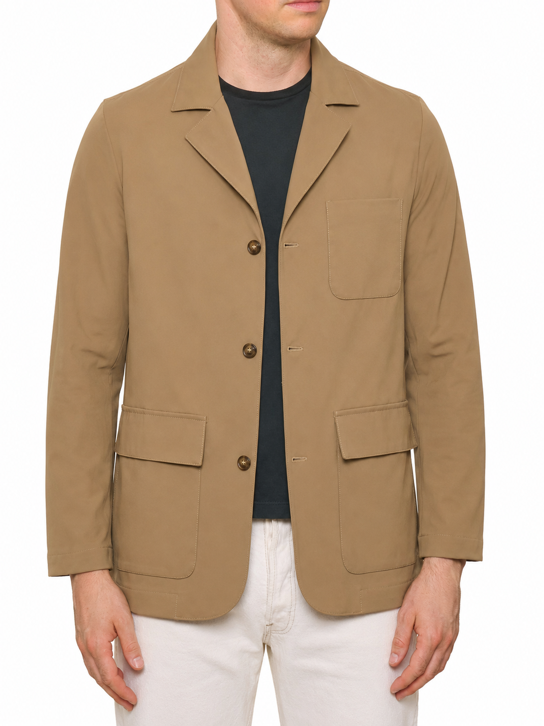 PIETRA SALATA Napoli Beige Lightweight Jacket Stretch NEW