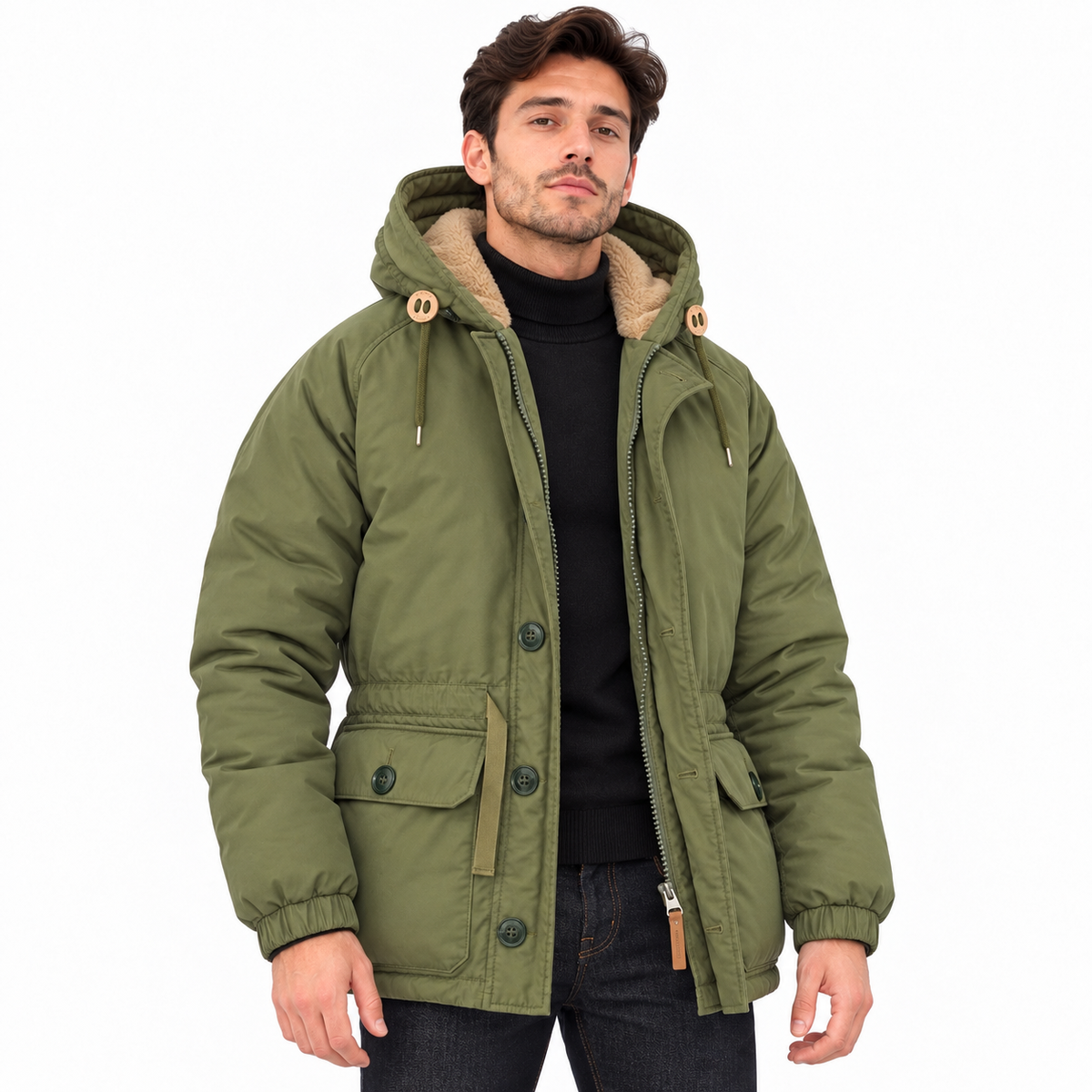 Rare HOLUBAR "Explorer" Military Green Down  Parka Jacket Alpaca Cabourn Everest