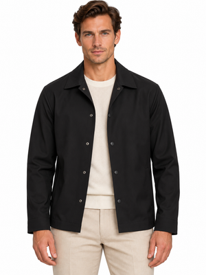 PIETRA SALATA Napoli Black Loro Piana Zealander Overshirt Jacket NEW