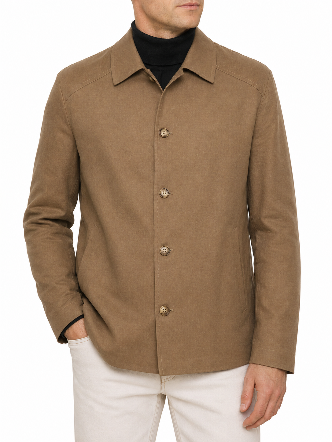 PIETRA SALATA Napoli "Ralph" Beige Linen Jacket NEW L