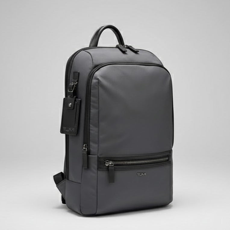 TUMI Foxwood Medium Size Unisex Gray Dual Zip Backpack Medium Unisex