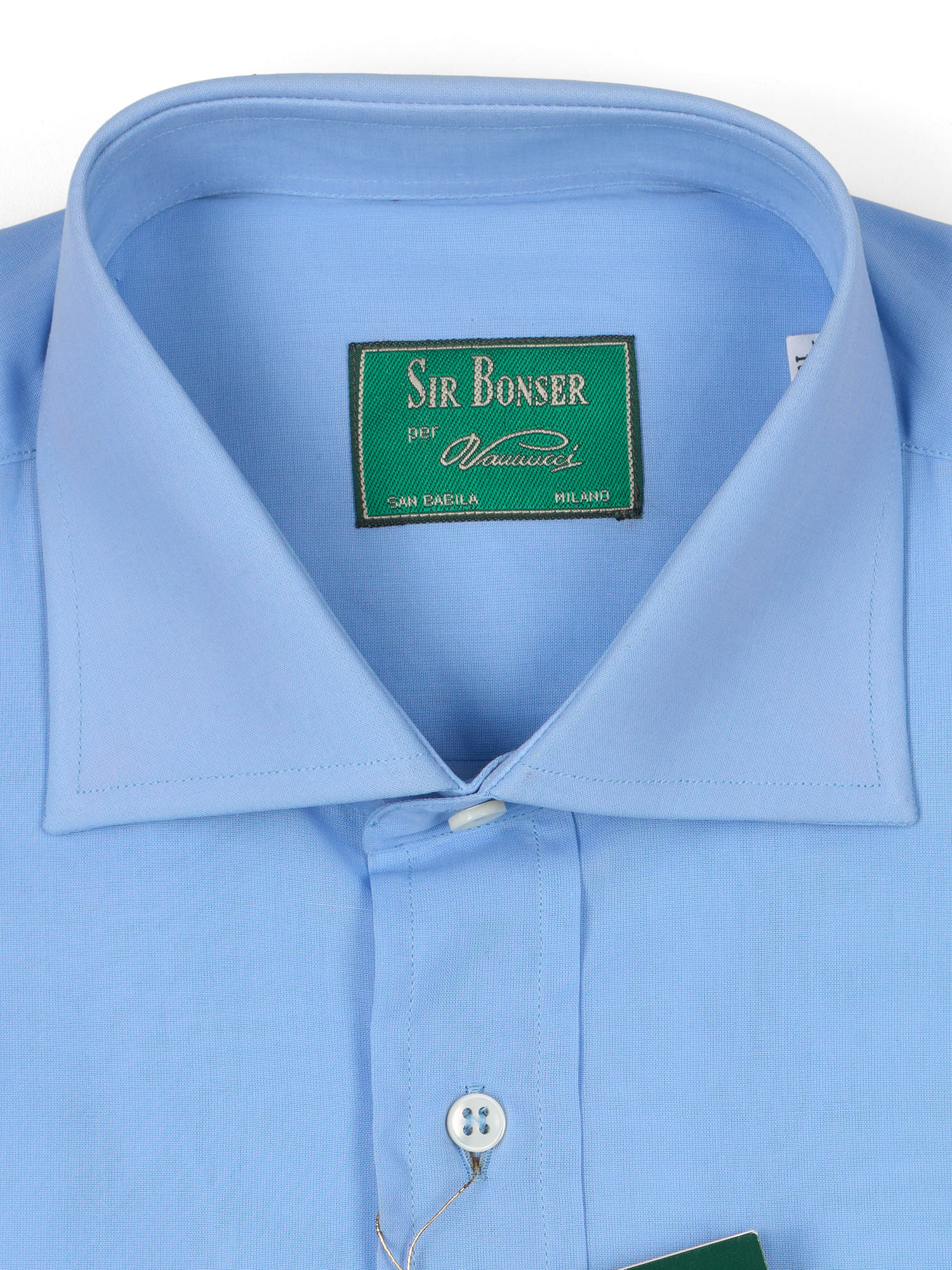 SIR BONSER for Vannucci Blue Cotton Dress Shirt