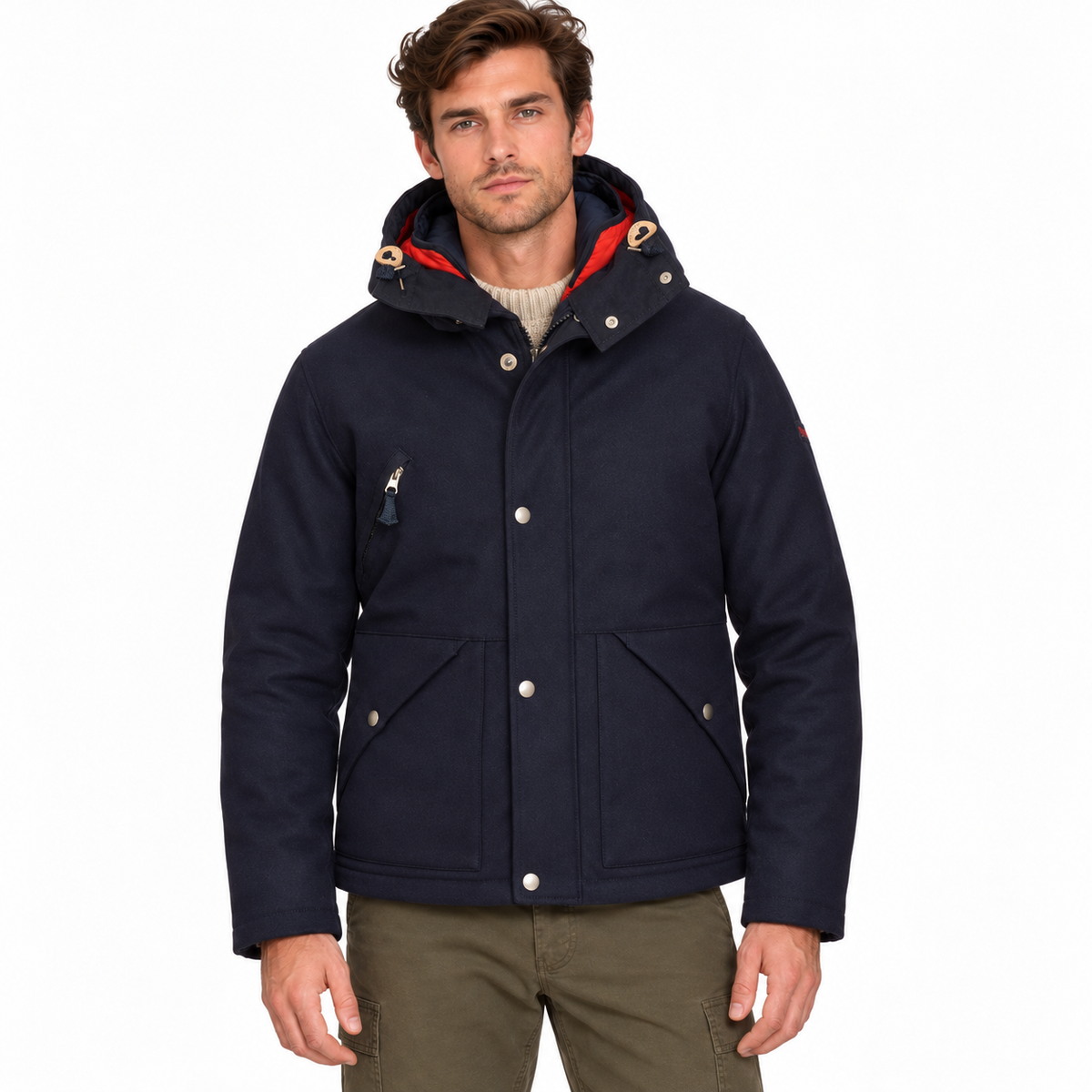 HOLUBAR "Utah" 70TH Anniv. Navy Blue Virgin Wool Down Filled Jacket NEW