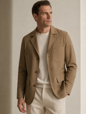 PIETRA SALATA Napoli Beige Lightweight Jacket Stretch NEW