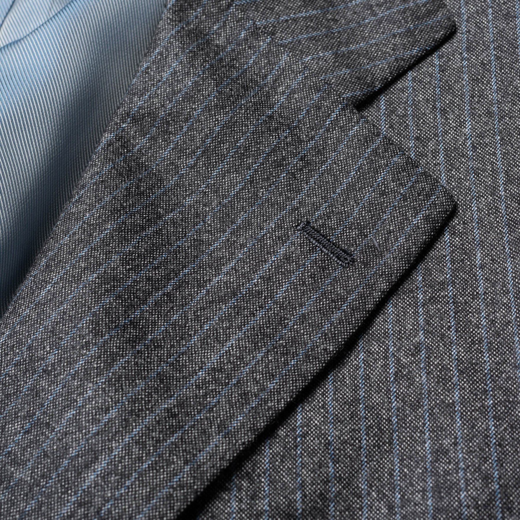 CESARE ATTOLINI Gray Striped Wool Super 120's Cashmere Flannel Suit 60