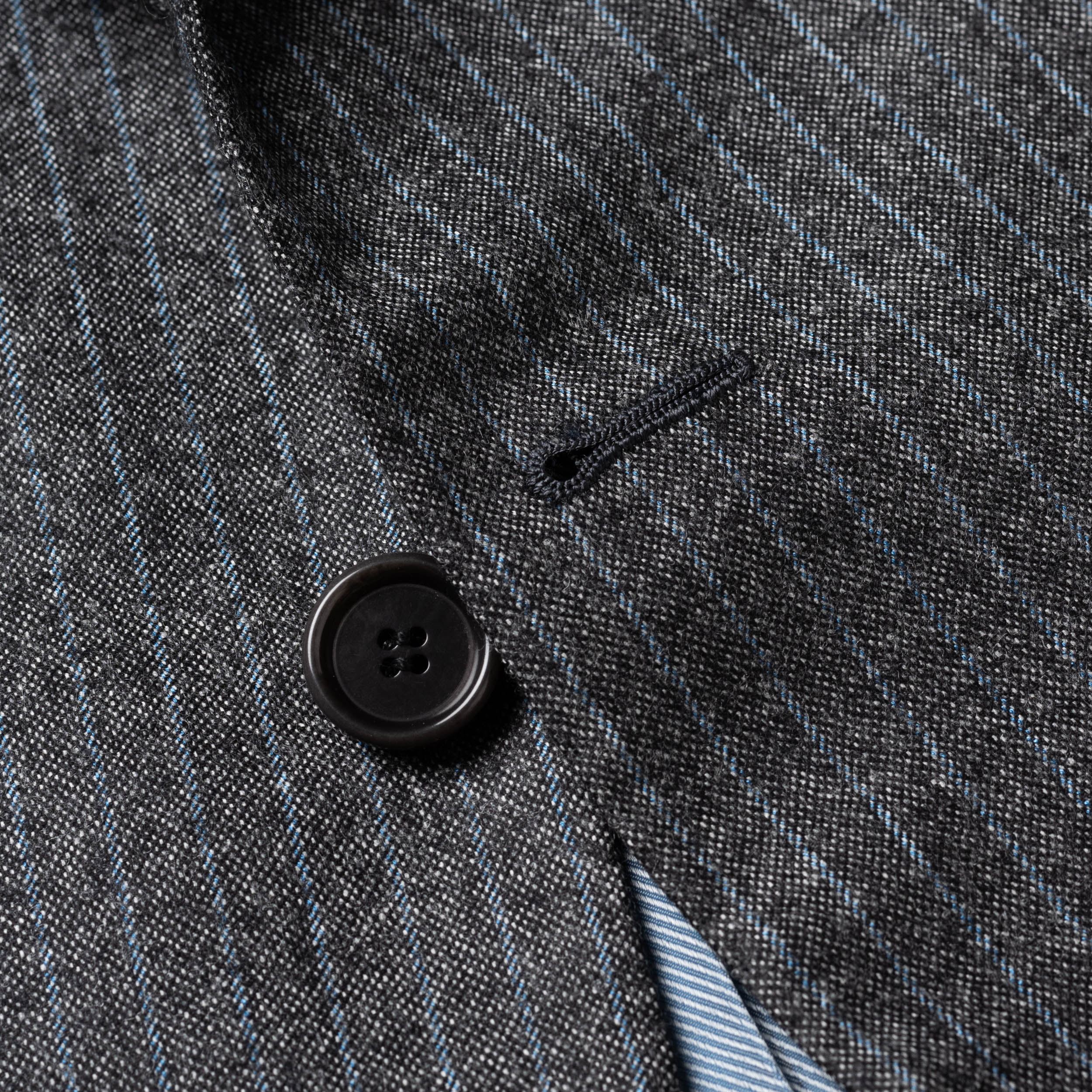 CESARE ATTOLINI Gray Striped Wool Super 120's Cashmere Flannel Suit 60 NEW US 50 CESARE ATTOLINI
