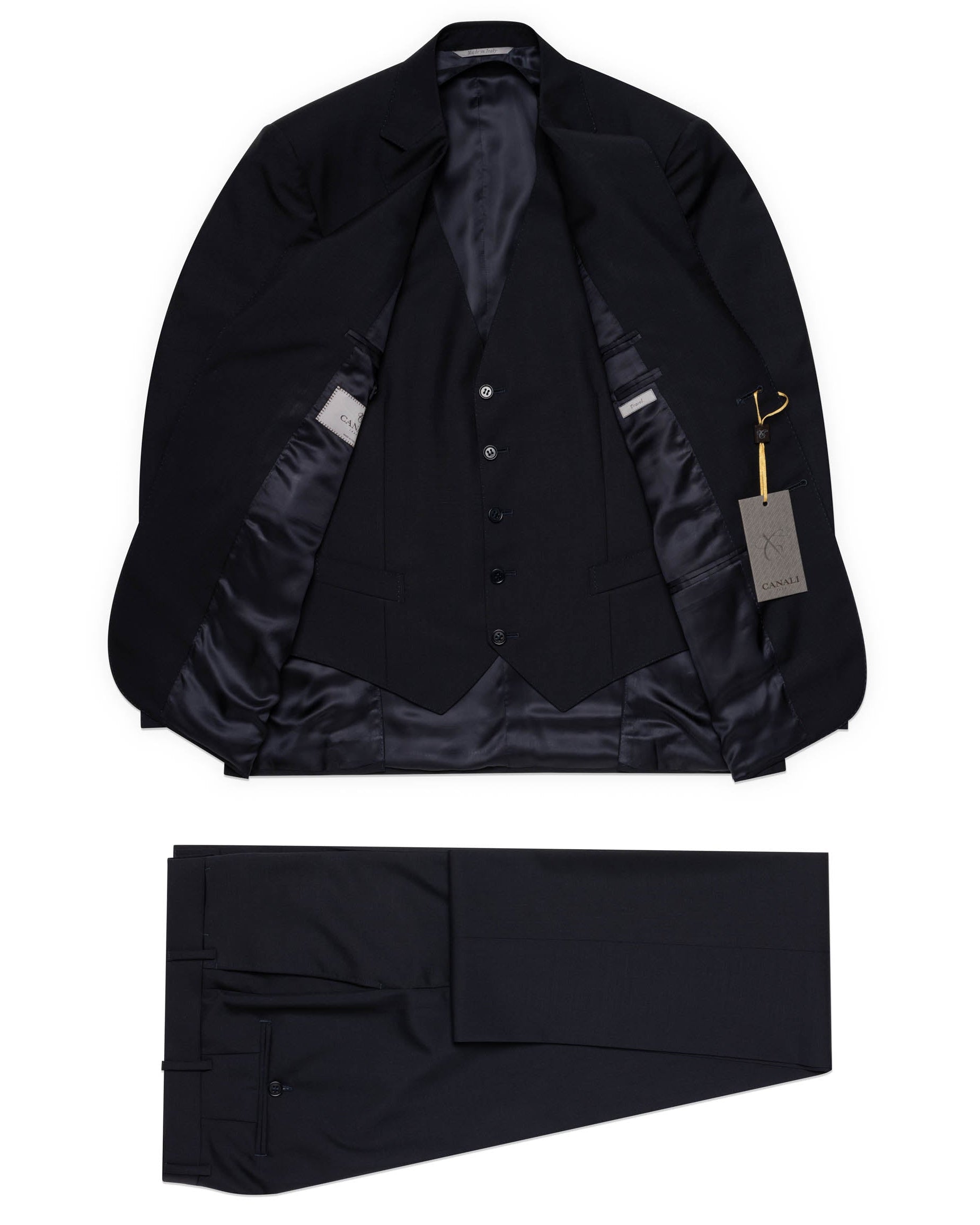 CANALI 1934 "Travel" Gray Wool-Mohair 3 Piece Suit EU 46 NEW US 36 Model CANALI