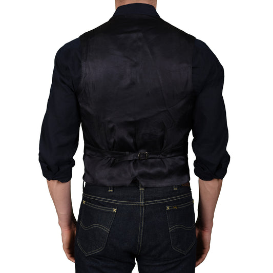 BOGLIOLI Milano "SForza" Gray Wool 5 Button Vest Waistcoat EU 48 NEW US 38