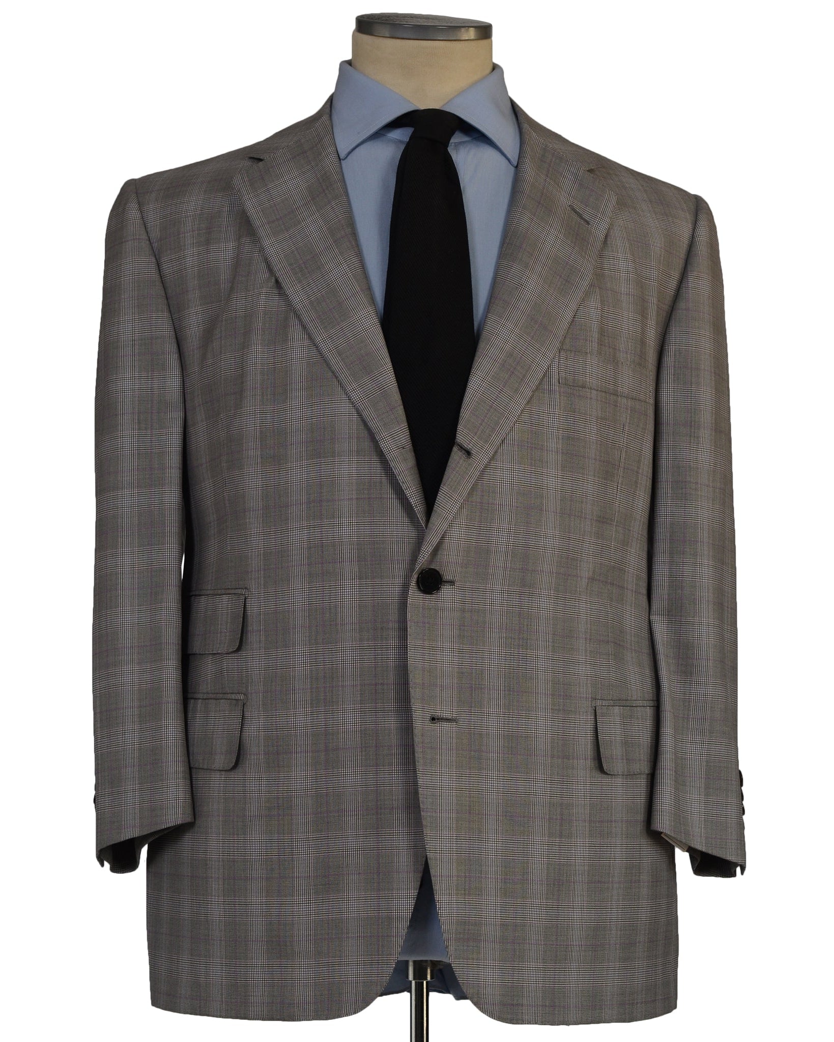 D'AVENZA Handmade Gray Cashmere Silk Suit EU 60 NEW US 50 Short D'AVENZA