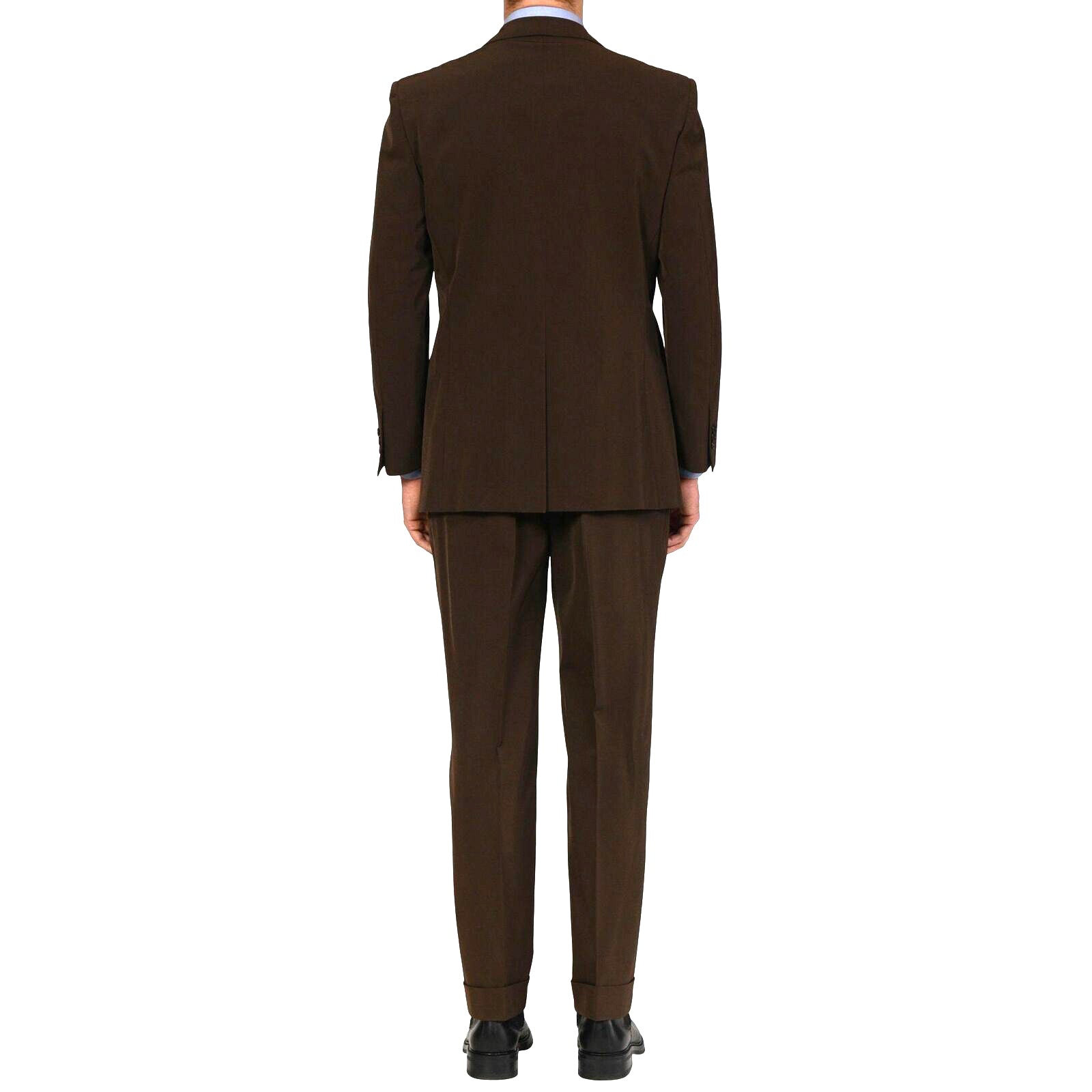 D'AVENZA Roma Handmade Brown Polyester Suit EU 52 NEW US 42 D'AVENZA
