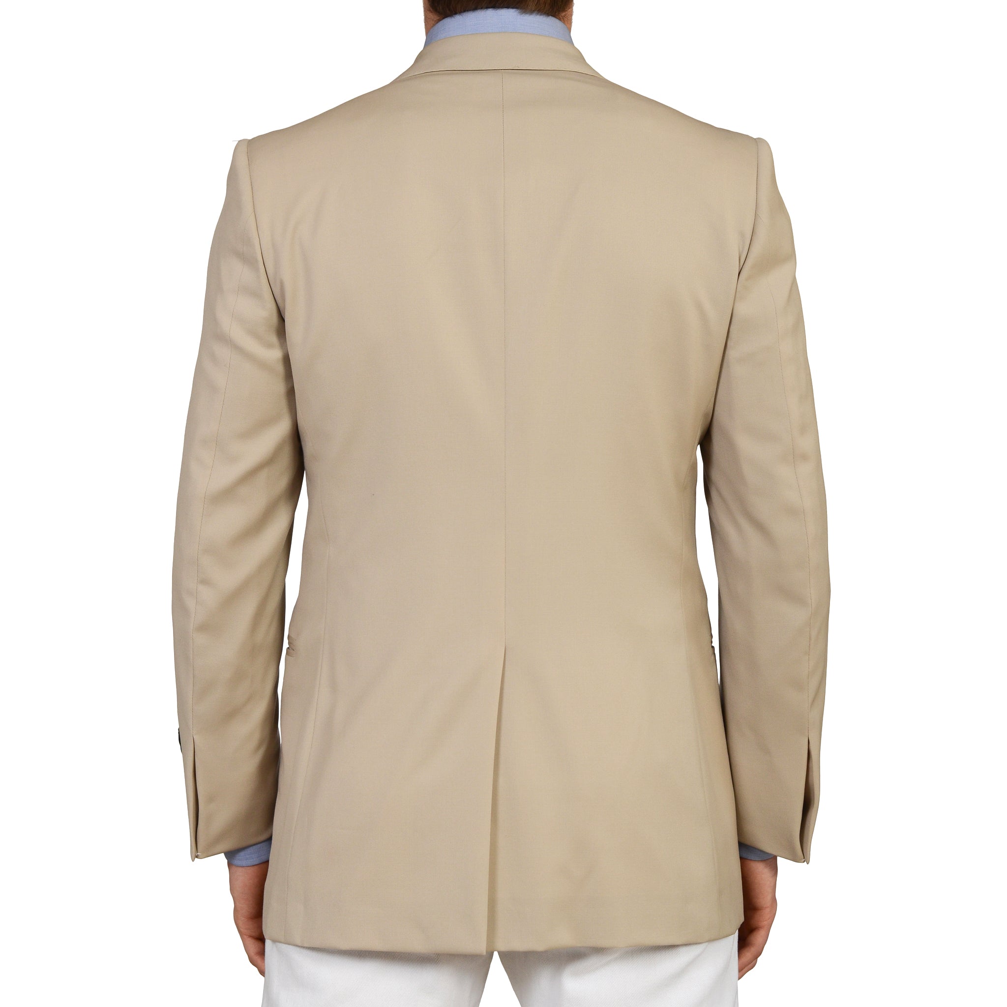 D'AVENZA Roma Handmade Beige Wool Super 120's Blazer Jacket EU 50 NEW US 40 D'AVENZA