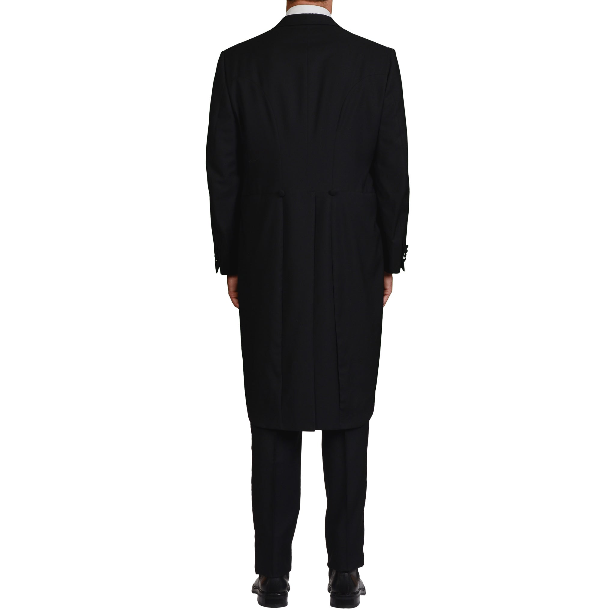 BIJAN Handmade Black Wool Mohair DB Tail Coat Frock Suit EU 58 NEW US ...