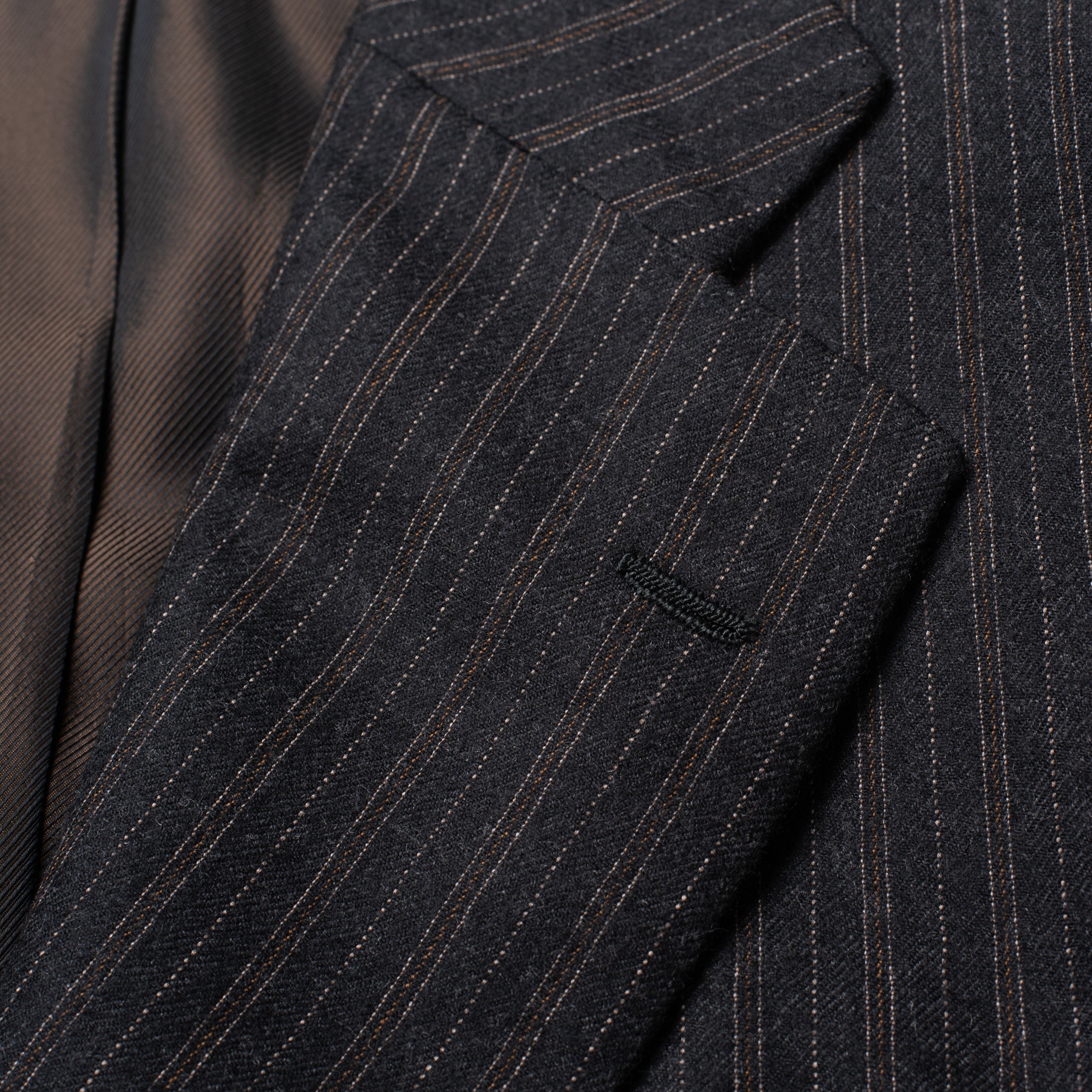 CESARE ATTOLINI Napoli Handmade Gray Striped Wool Suit EU 48 NEW US 38 CESARE ATTOLINI
