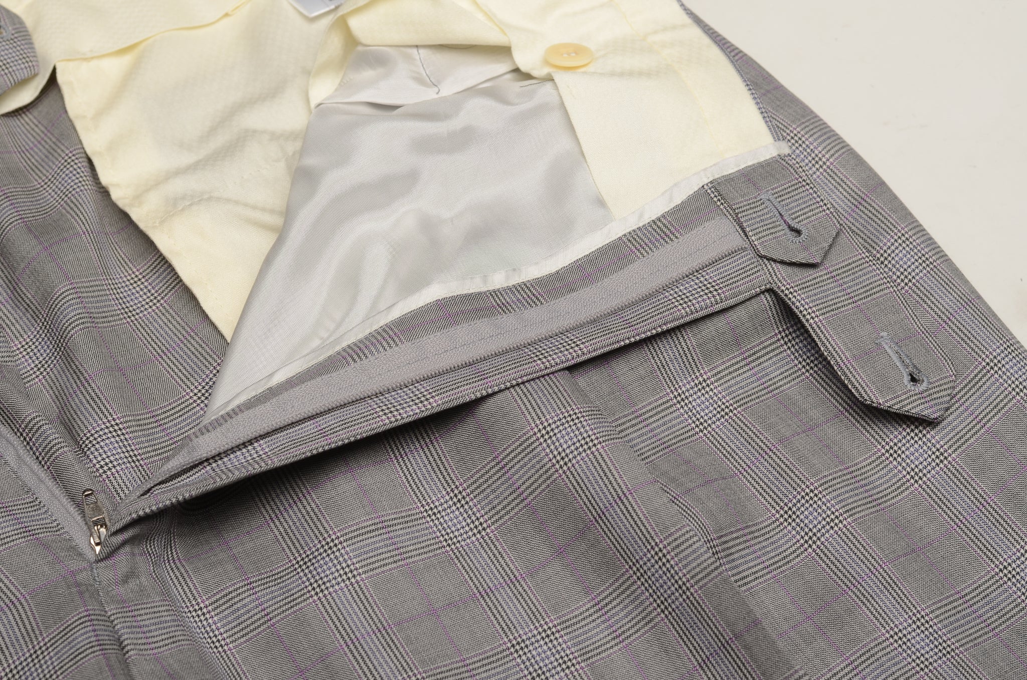D'AVENZA Handmade Gray Cashmere Silk Suit EU 60 NEW US 50 Short D'AVENZA