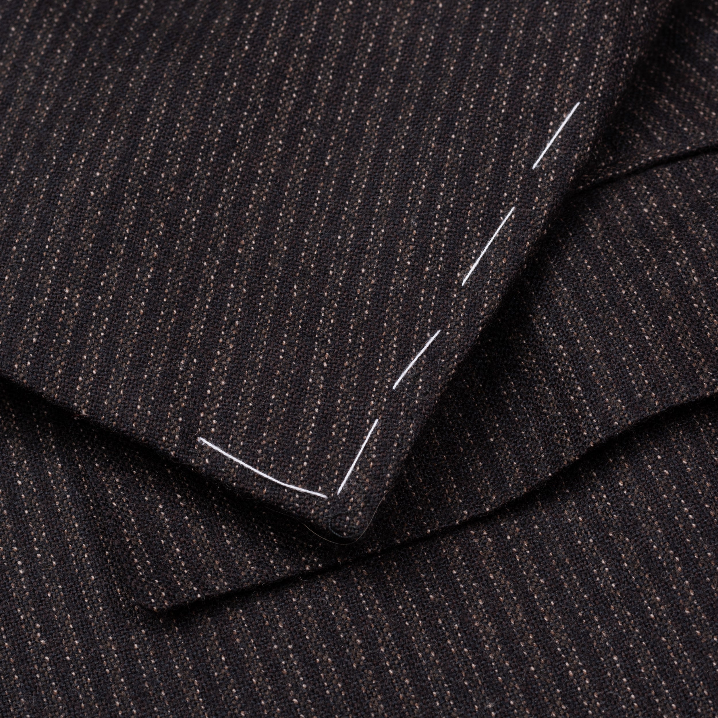 CESARE ATTOLINI Napoli Handmade Dark Brown Striped Wool Suit EU 52 NEW US 42 CESARE ATTOLINI