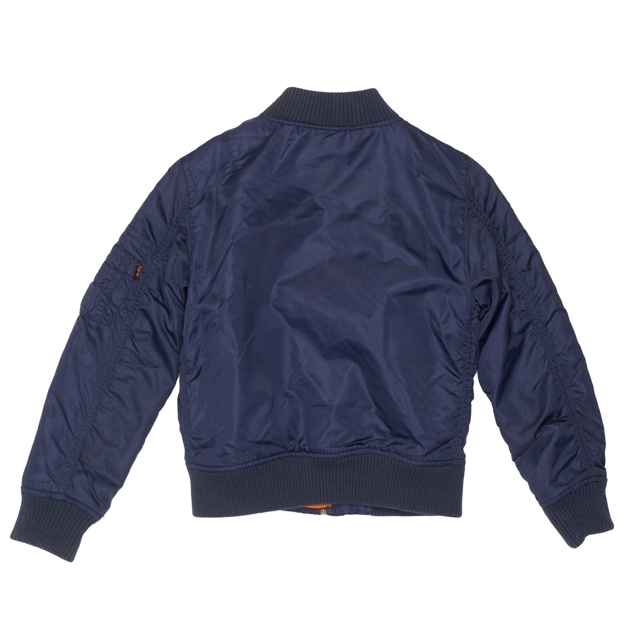 ALPHA INDUSTRIES Blue Nylon Children Boy's Bomber Flight Jacket Coat Size 5/6