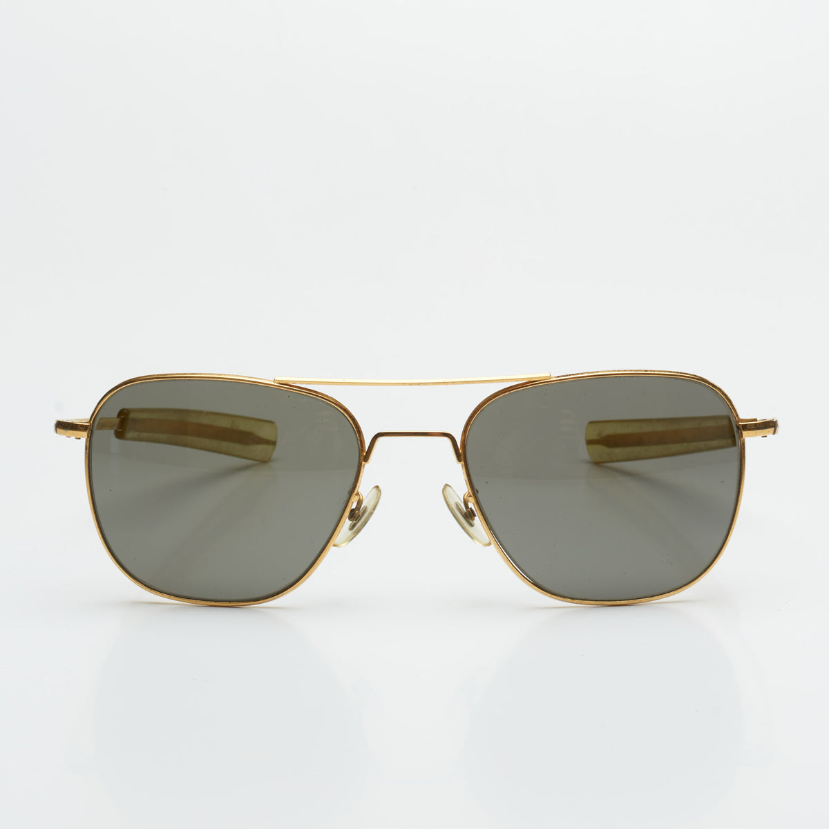 Vintage AMERICAN OPTICAL AO 57 Command Gold Aviator Pilot 1960s Sungla