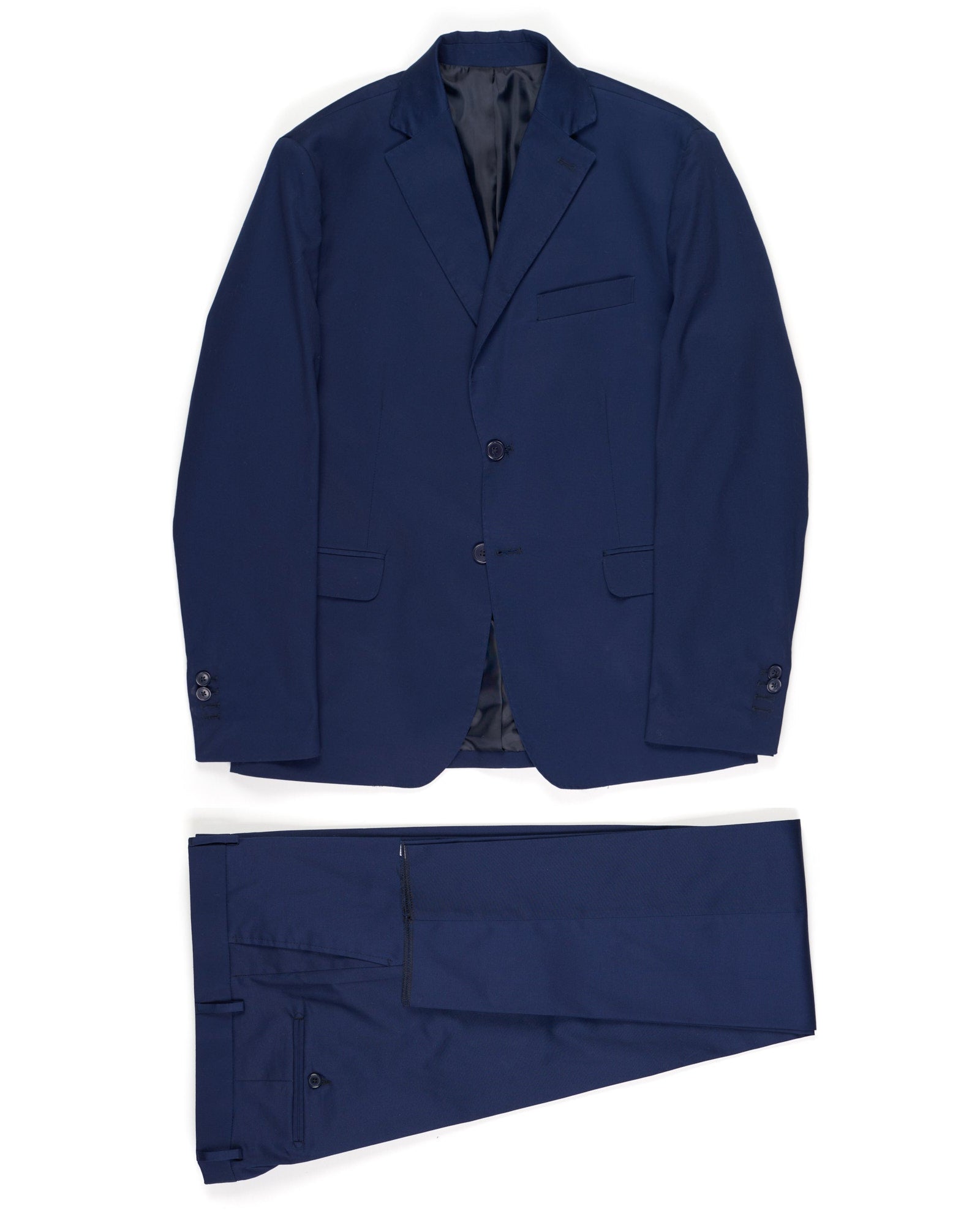 ANTONIO CAPECE "Aster" Navy Blue Cotton Twill 2 Button Suit NEW ANTONIO CAPECE