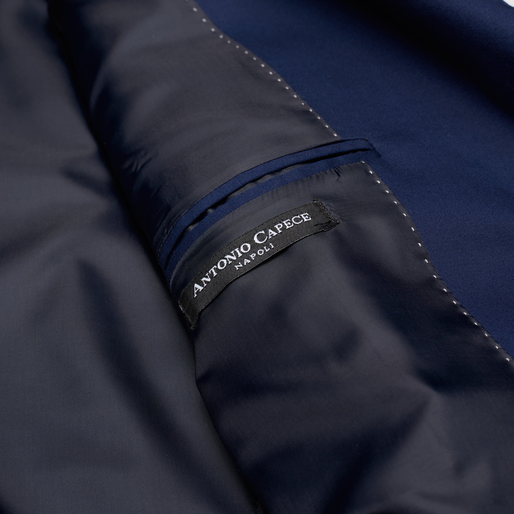 ANTONIO CAPECE "Aster" Navy Blue Cotton Twill 2 Button Suit NEW ANTONIO CAPECE