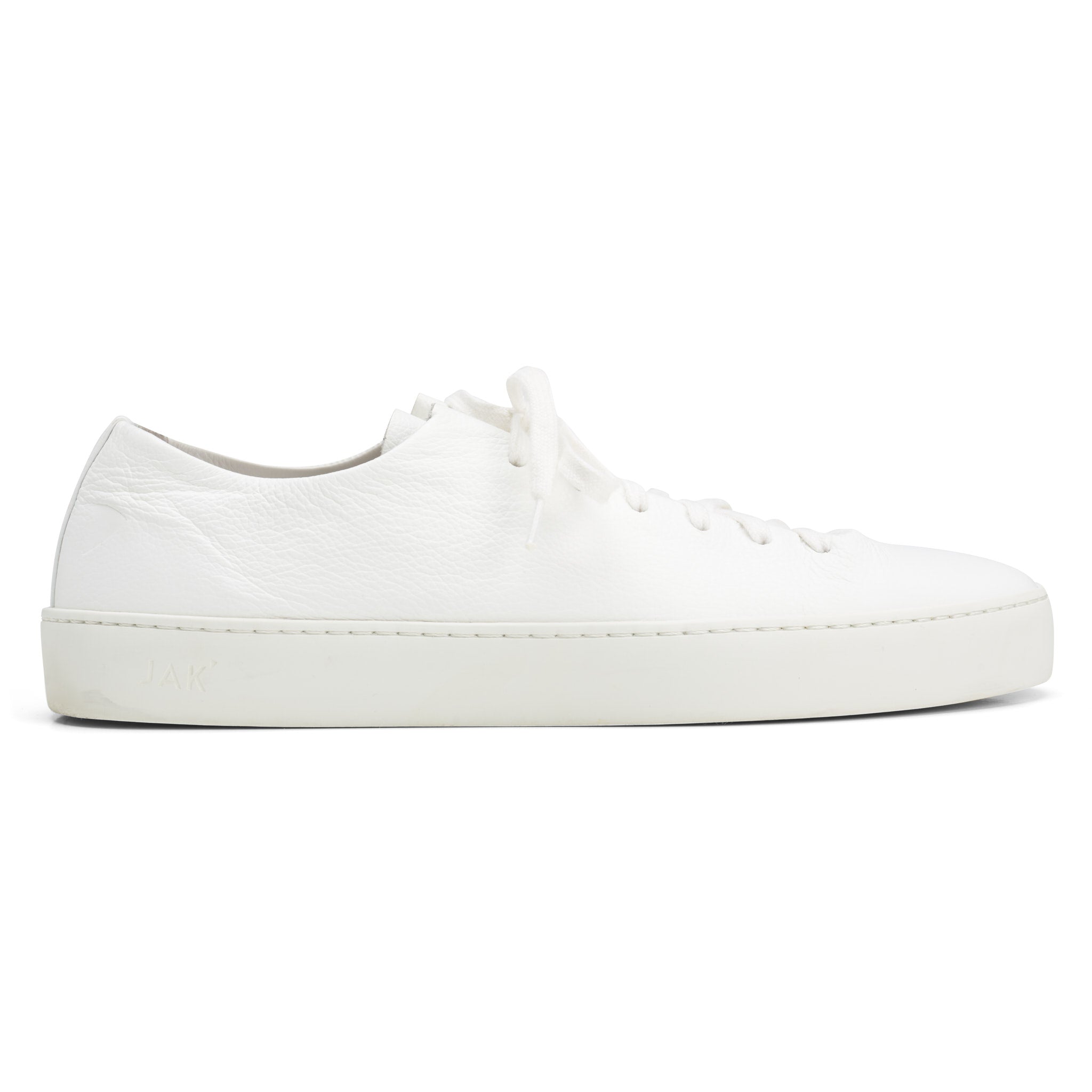 JAK "Atom" All White Full Grain Calf Leather Low-Top Sneaker Shoes EU 42 US 9 JAK