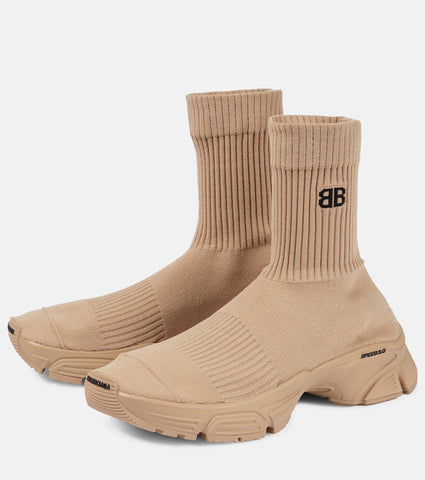 995 Mens Balenciaga Speed 30 Logo Knit Sock Sneakers Fluorescent US 12   Drive  Joy Roma