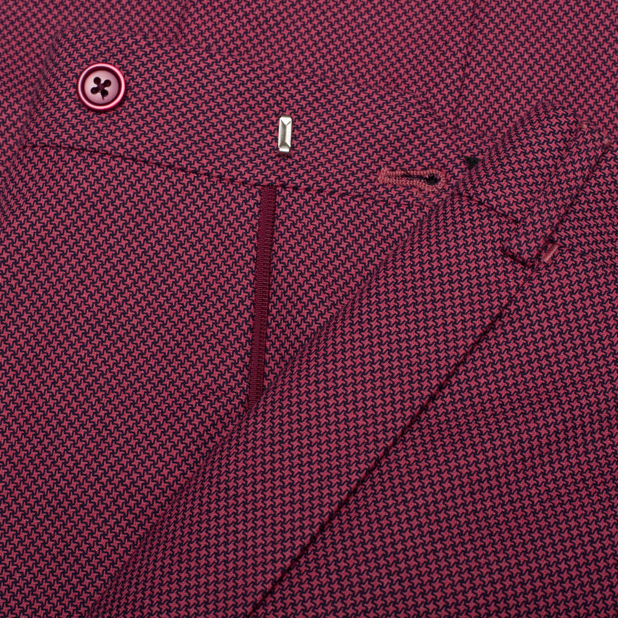 BELVEST "50th Anniversary"  Dark Raspberry Cotton Unlined DB Suit 50 NEW US 40 BELVEST