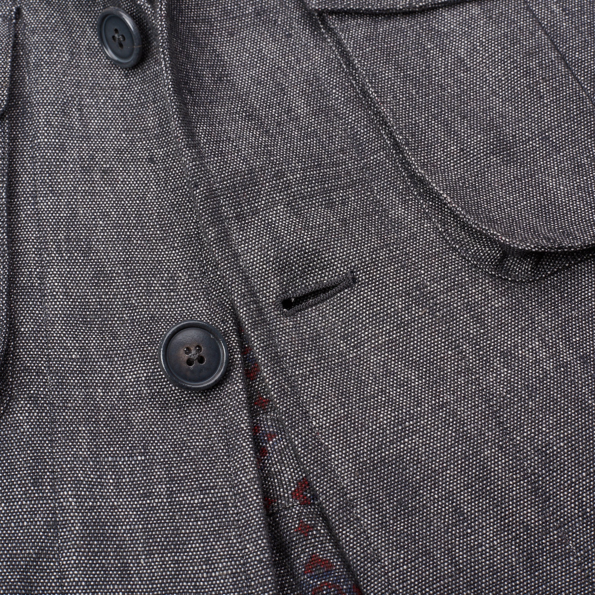 BELVEST Handmade Gray Linen Unlined Field Jacket Coat EU 50 NEW US 40 BELVEST