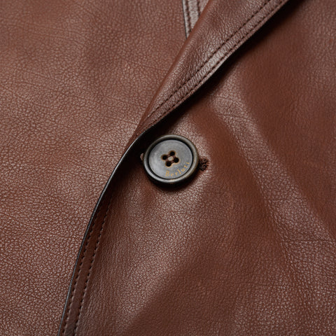 BERLUTI Paris Brown Patina Leather 2 Button Unlined Jacket Blazer EU 50 US 40