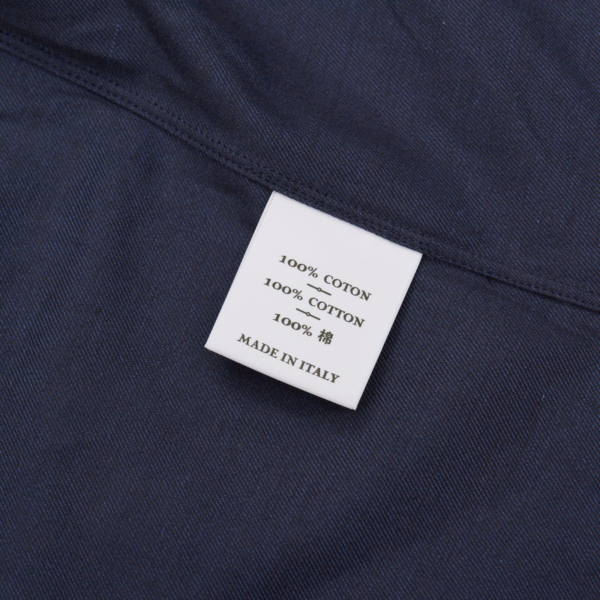 BERLUTI Paris Blue Twill Cotton Knitted Collar Casual Shirt Size RM BERLUTI