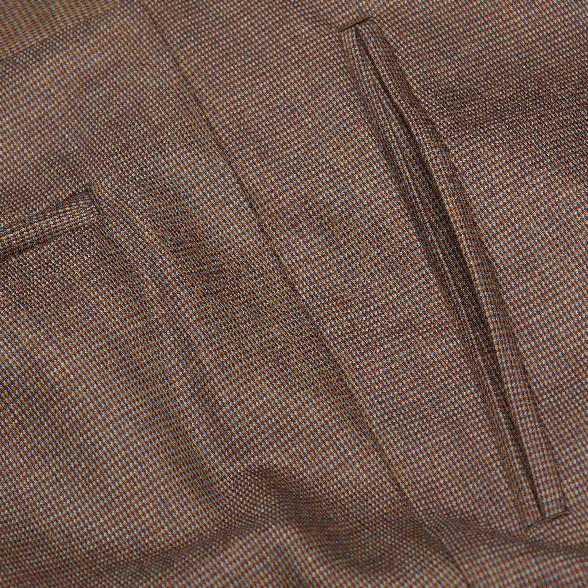 BESPOKE ATHENS Handmade Brown Wool Flat Front Dress Pants EU 56 NEW US 40 BESPOKE ATHENS