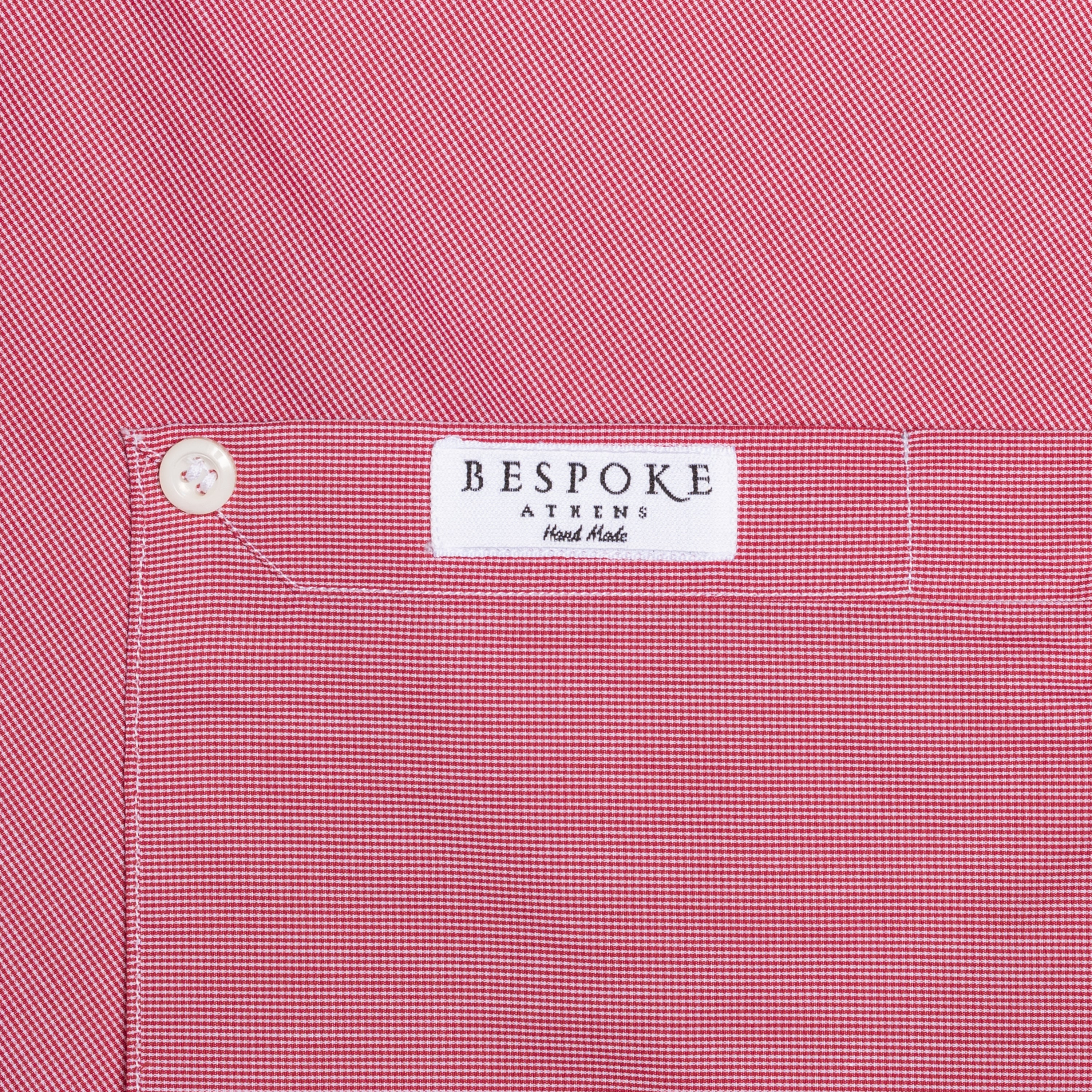 BESPOKE ATHENS Handmade Red Patterned Cotton Dress Shirt EU 41 NEW US 16 BESPOKE ATHENS