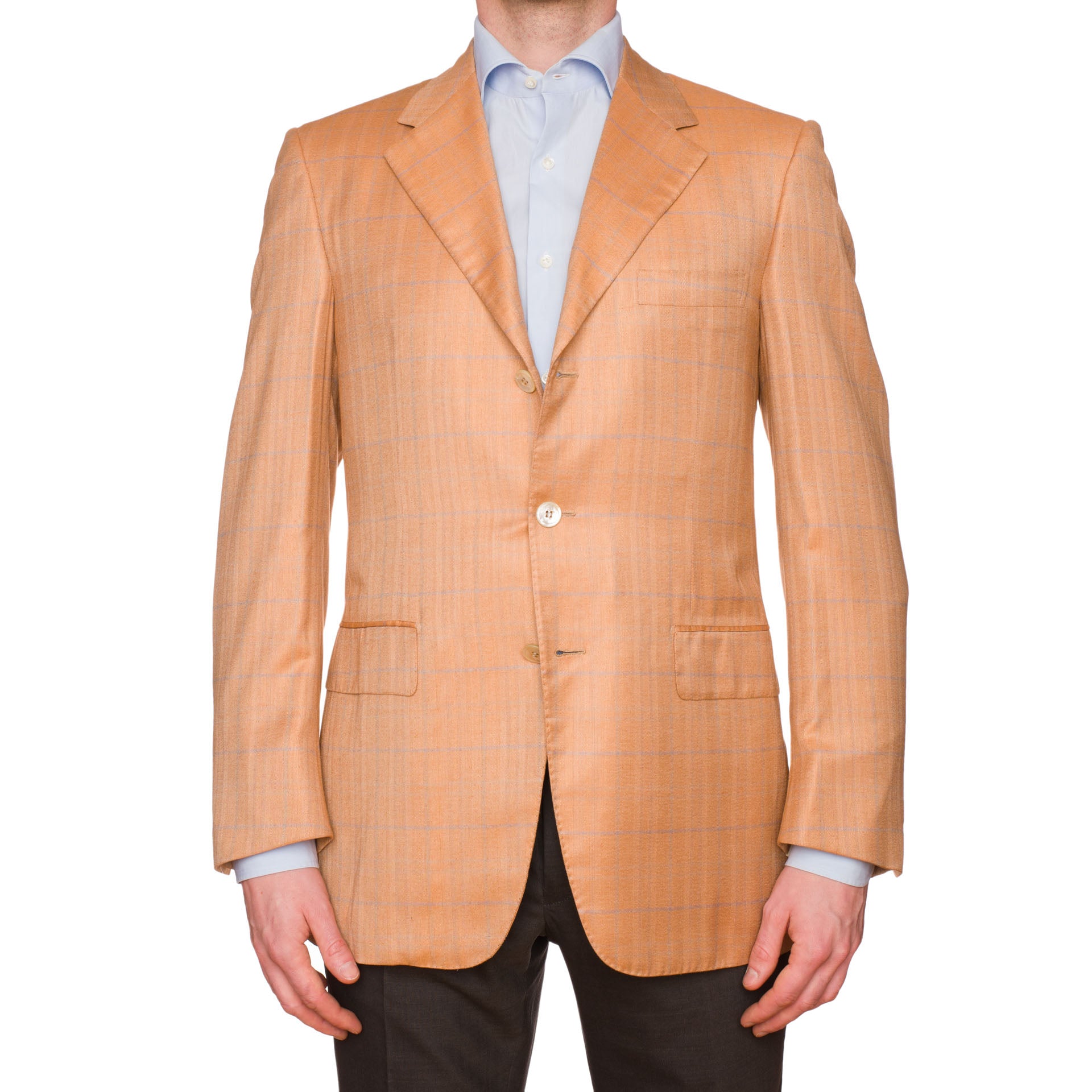 BIJAN Beverly Hills Handmade Peach Bamboo Blazer Jacket EU 50 NEW US 40 Luxury